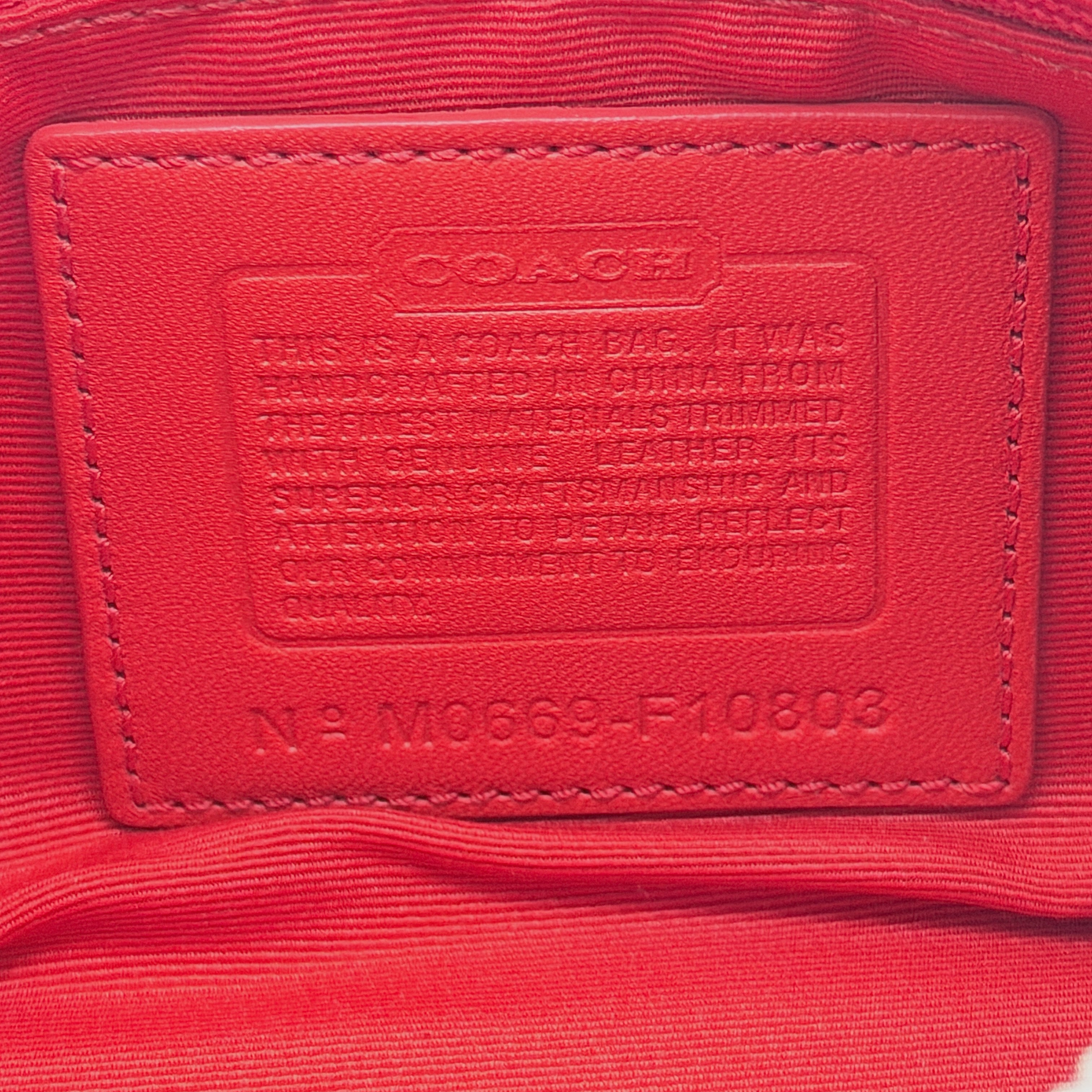 Coach Y2K Demi Shoulder Bag Cream/Red