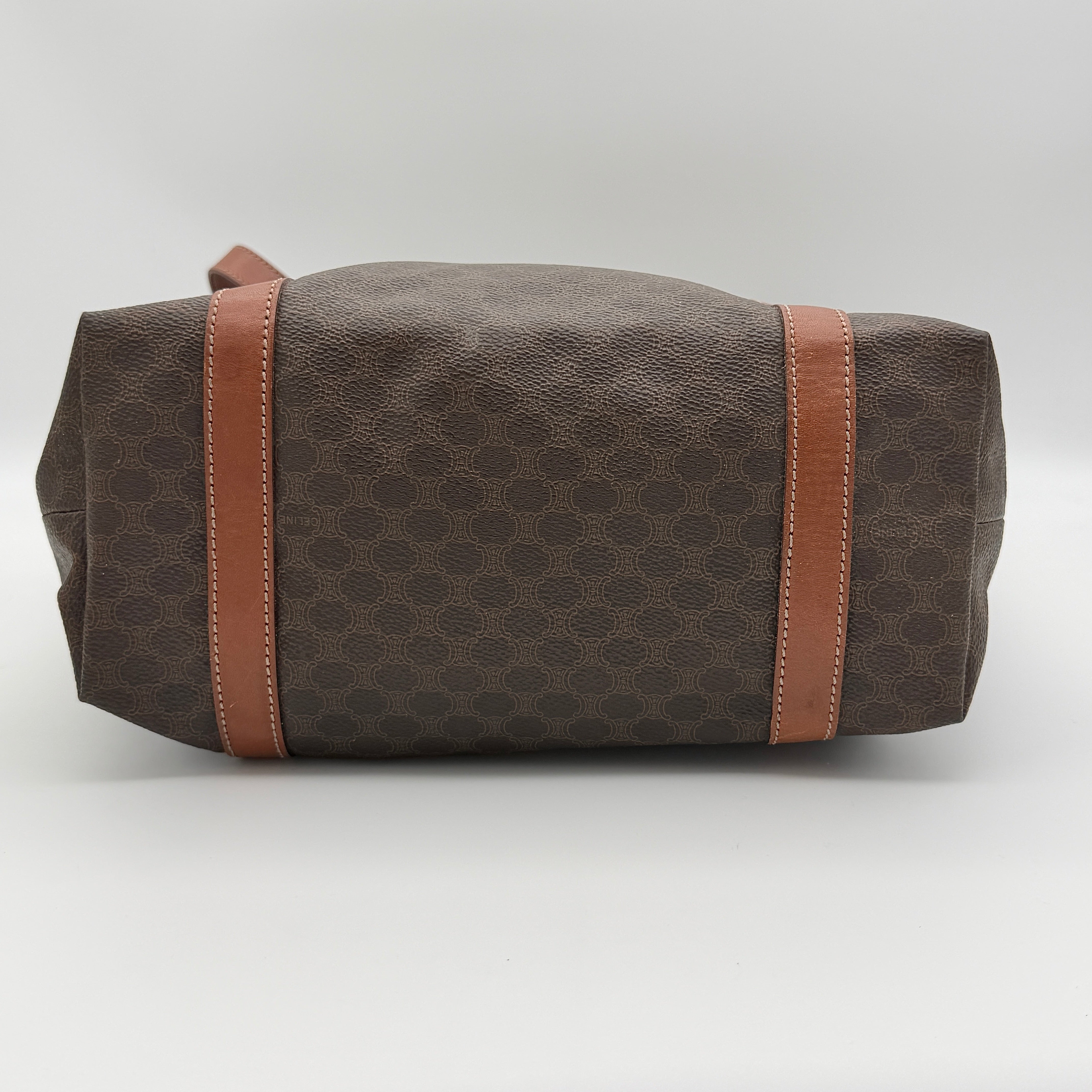 Celine Triomphe Macadam Tote Bag Brown