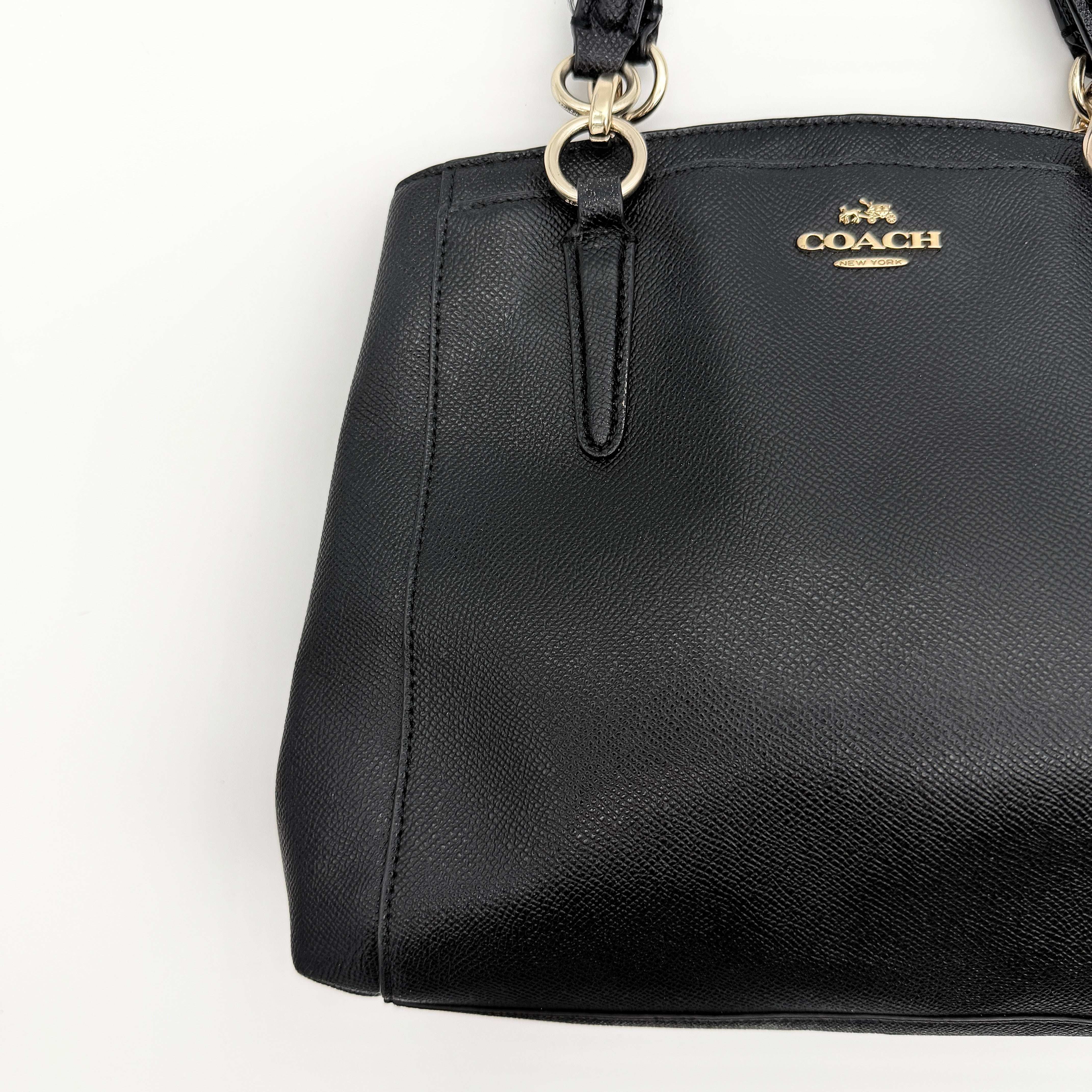 Coach 2Way Minetta Satchel Shoulder Bag Black