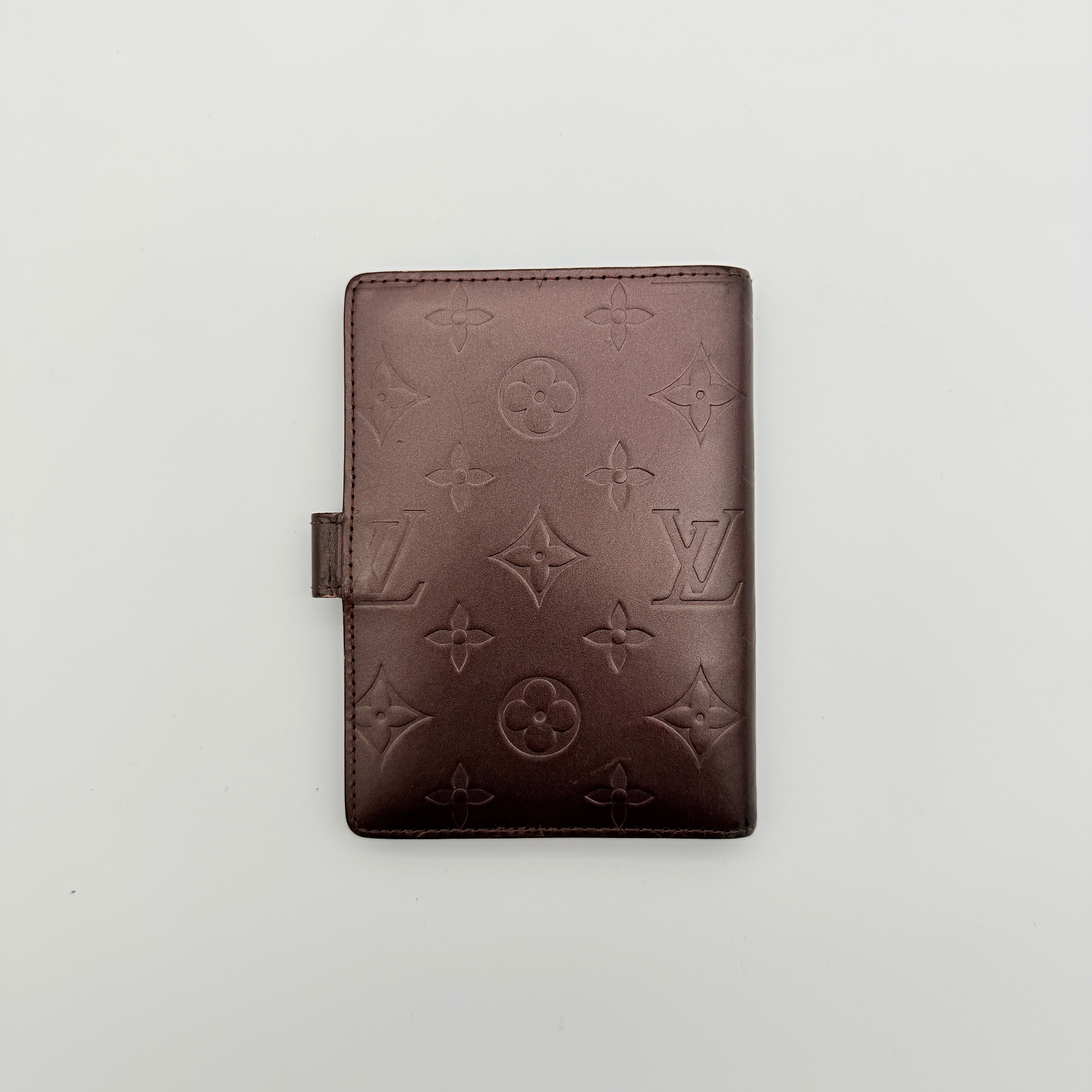 Louis Vuitton Monogram Mat PM Agenda Dark Brown
