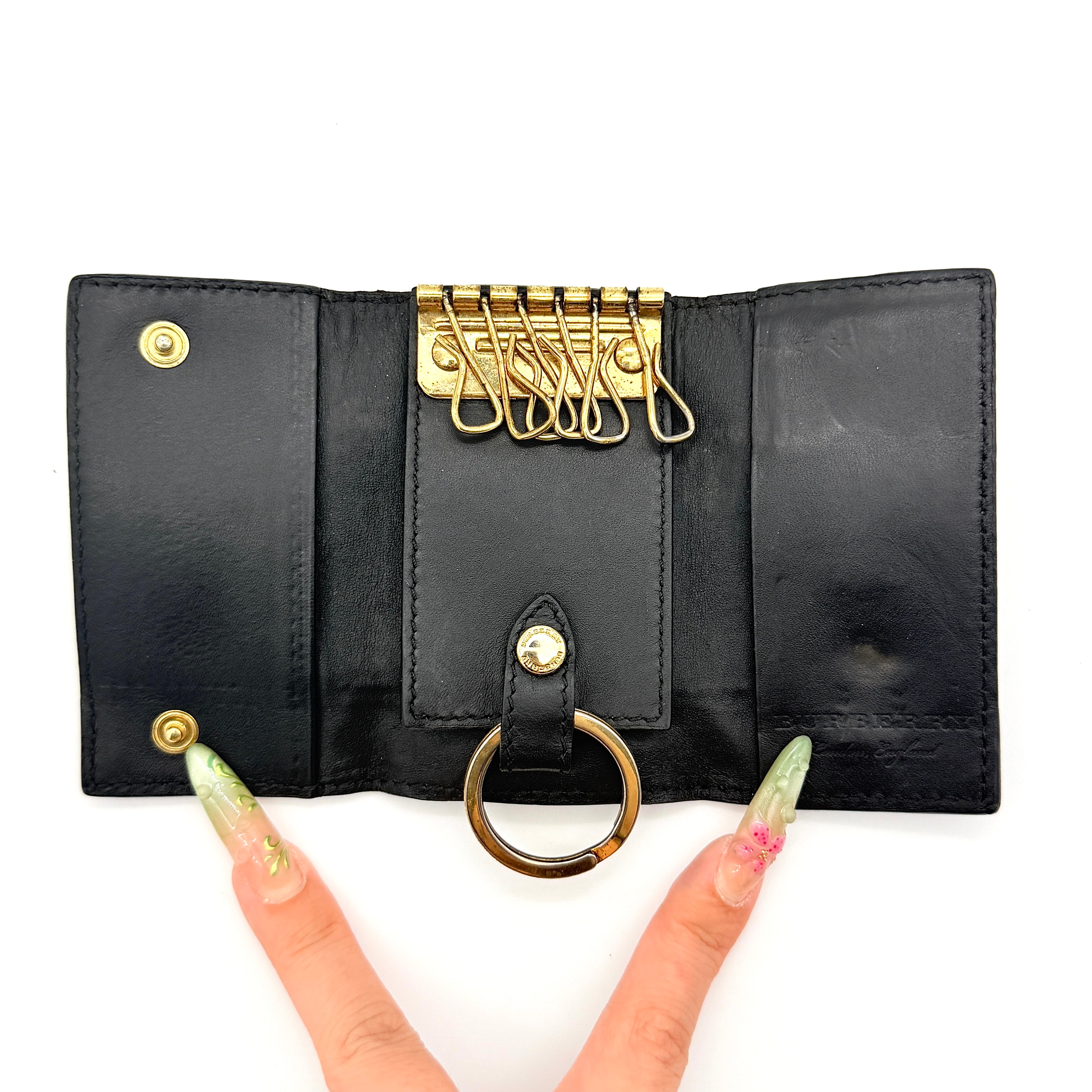 Burberry London Nova Check Key Case Beige