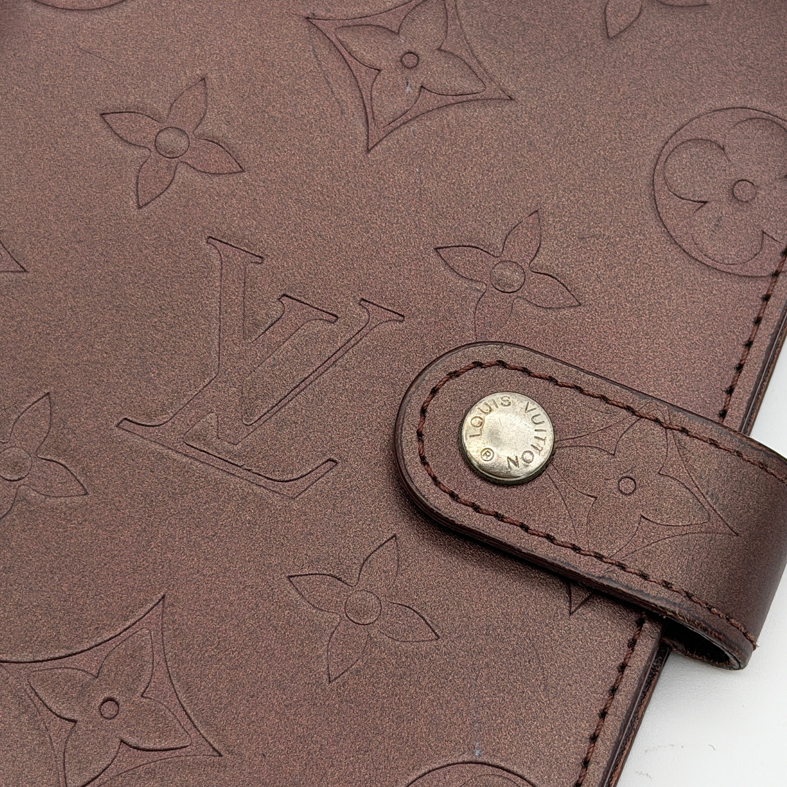 Louis Vuitton Monogram Mat PM Agenda Dark Brown