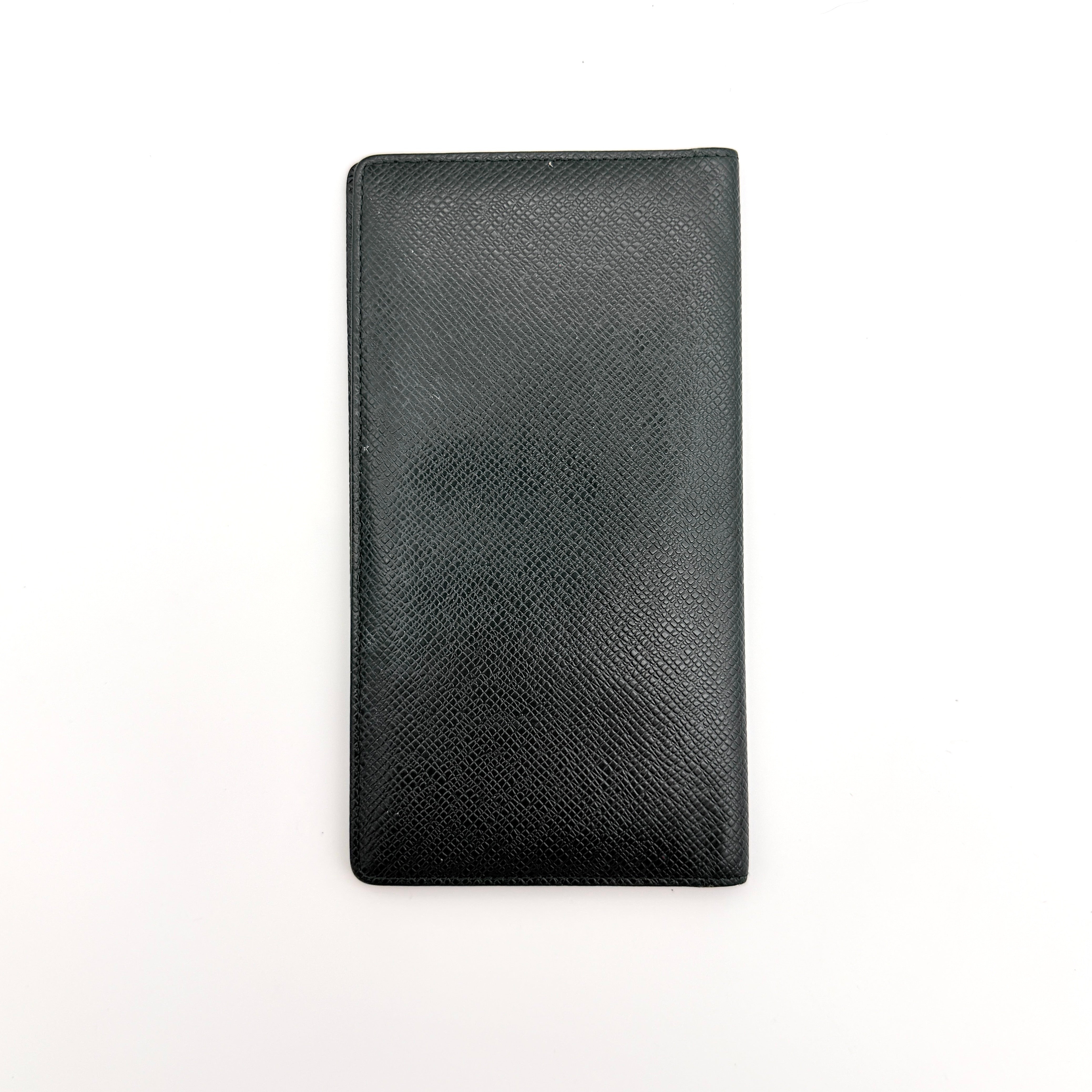 Louis Vuitton Taiga Brazza Wallet Dark Green