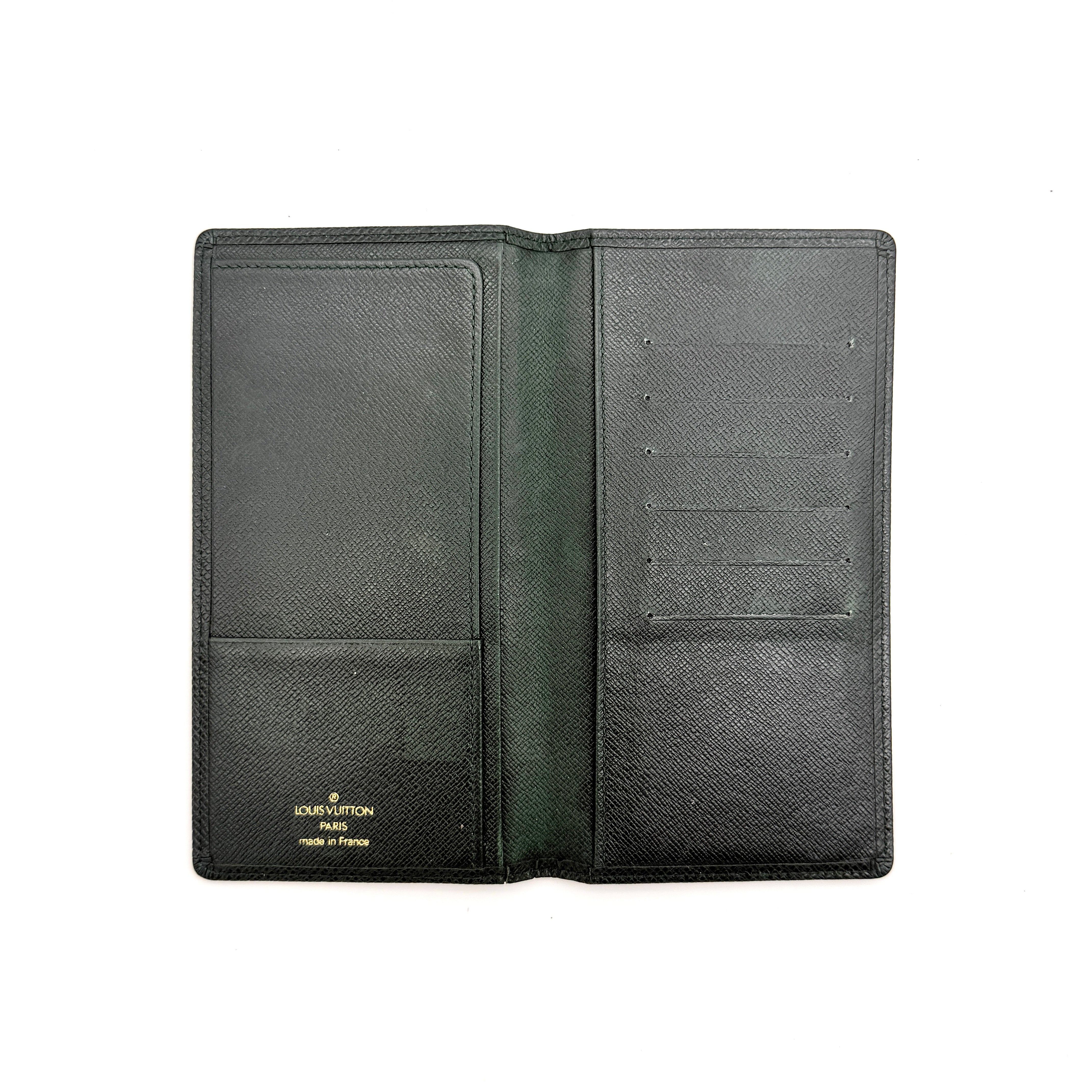 Louis Vuitton Taiga Brazza Wallet Dark Green