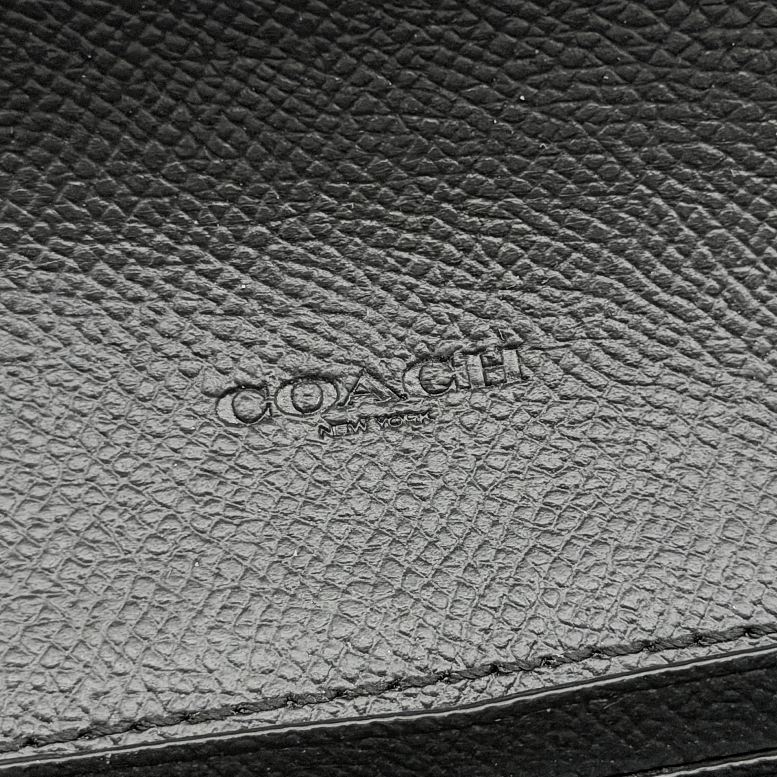 Coach Gold Turnlock Wallet White