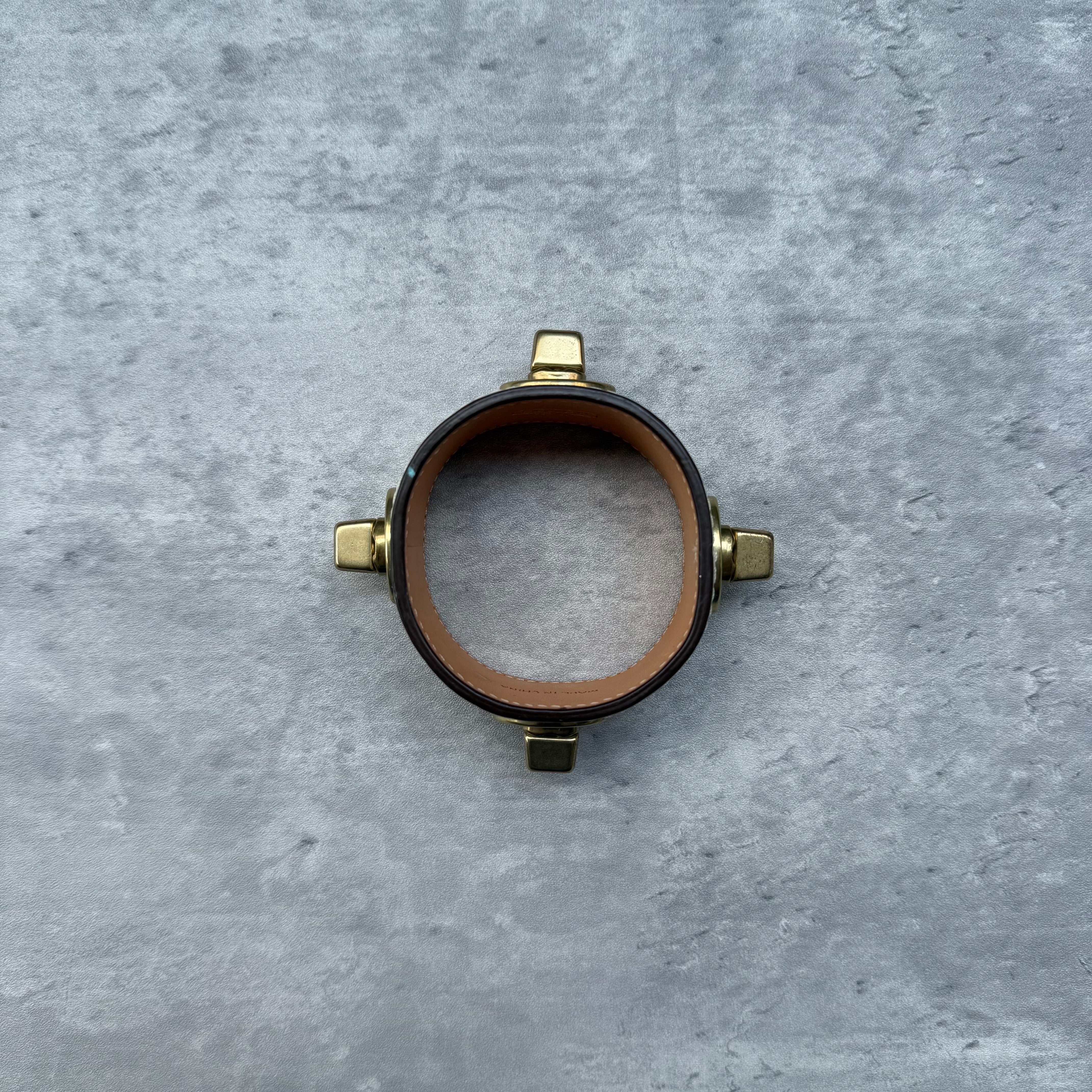 Coach Turnlock Cuff Bracelet White