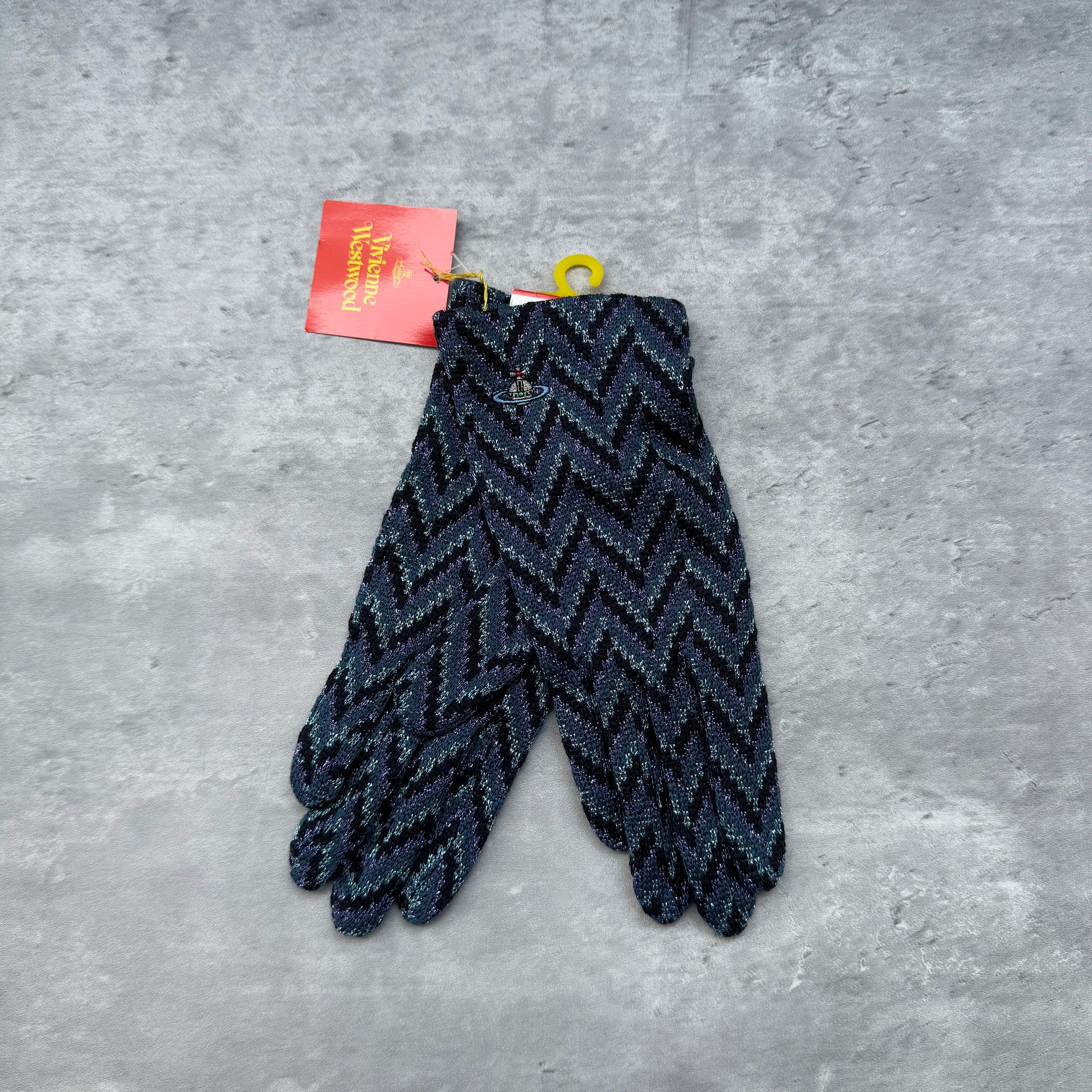 Vivienne Westwood Orb Embroidered Gloves Multicolor