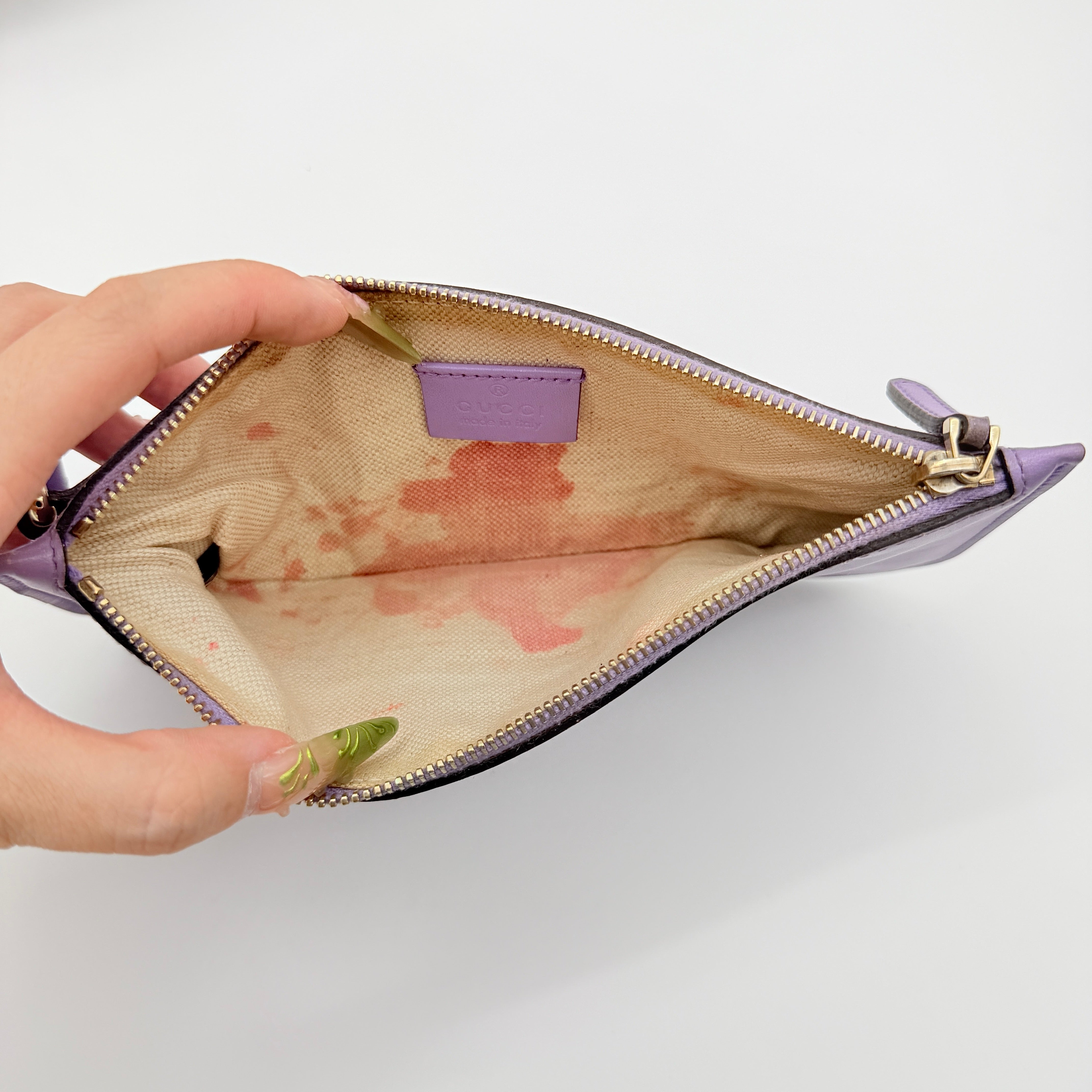 Gucci GG Monogram Craft Tote Bag Beige/Purple