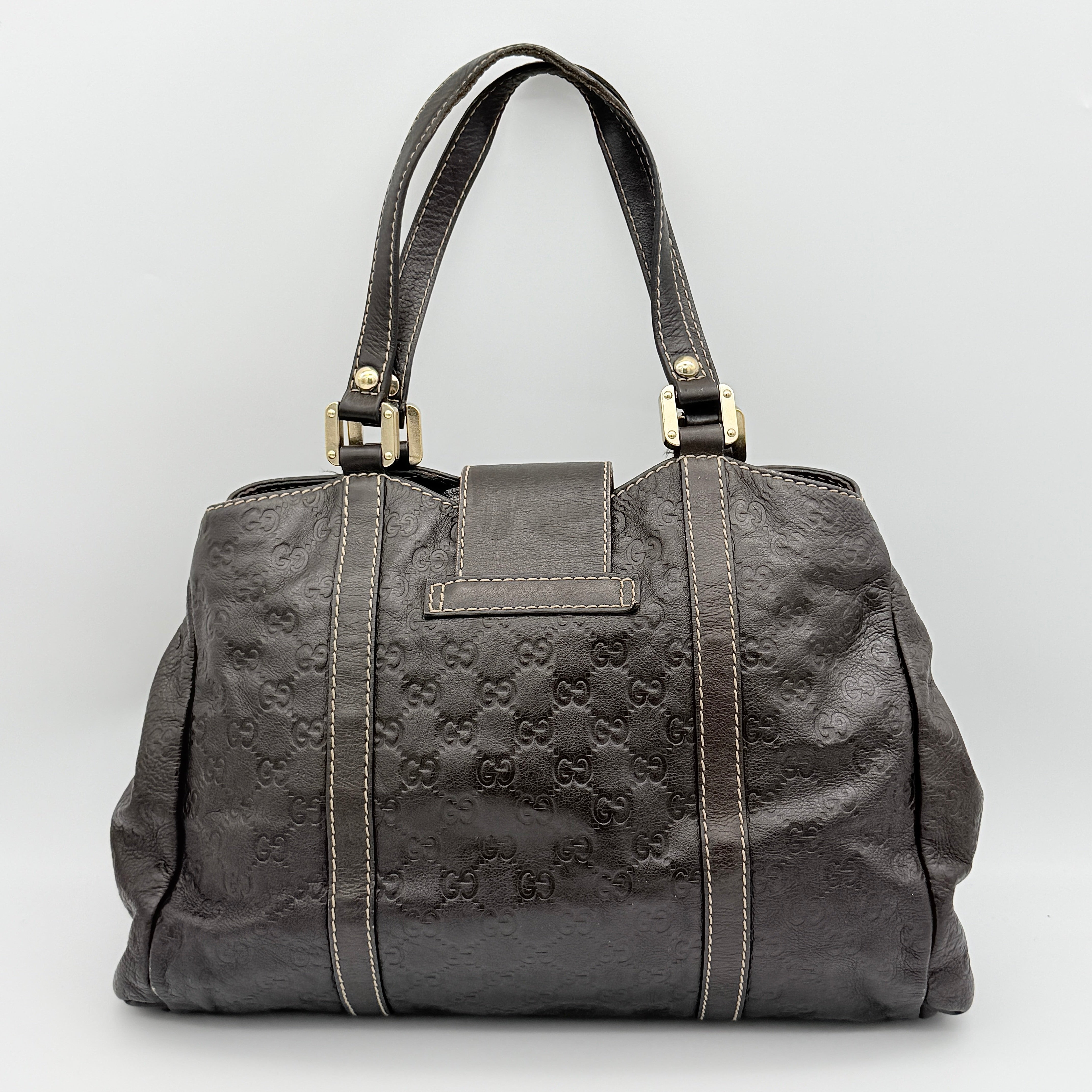 Gucci GG Guccissima New Ladies Hobo Shoulder Bag Dark Brown