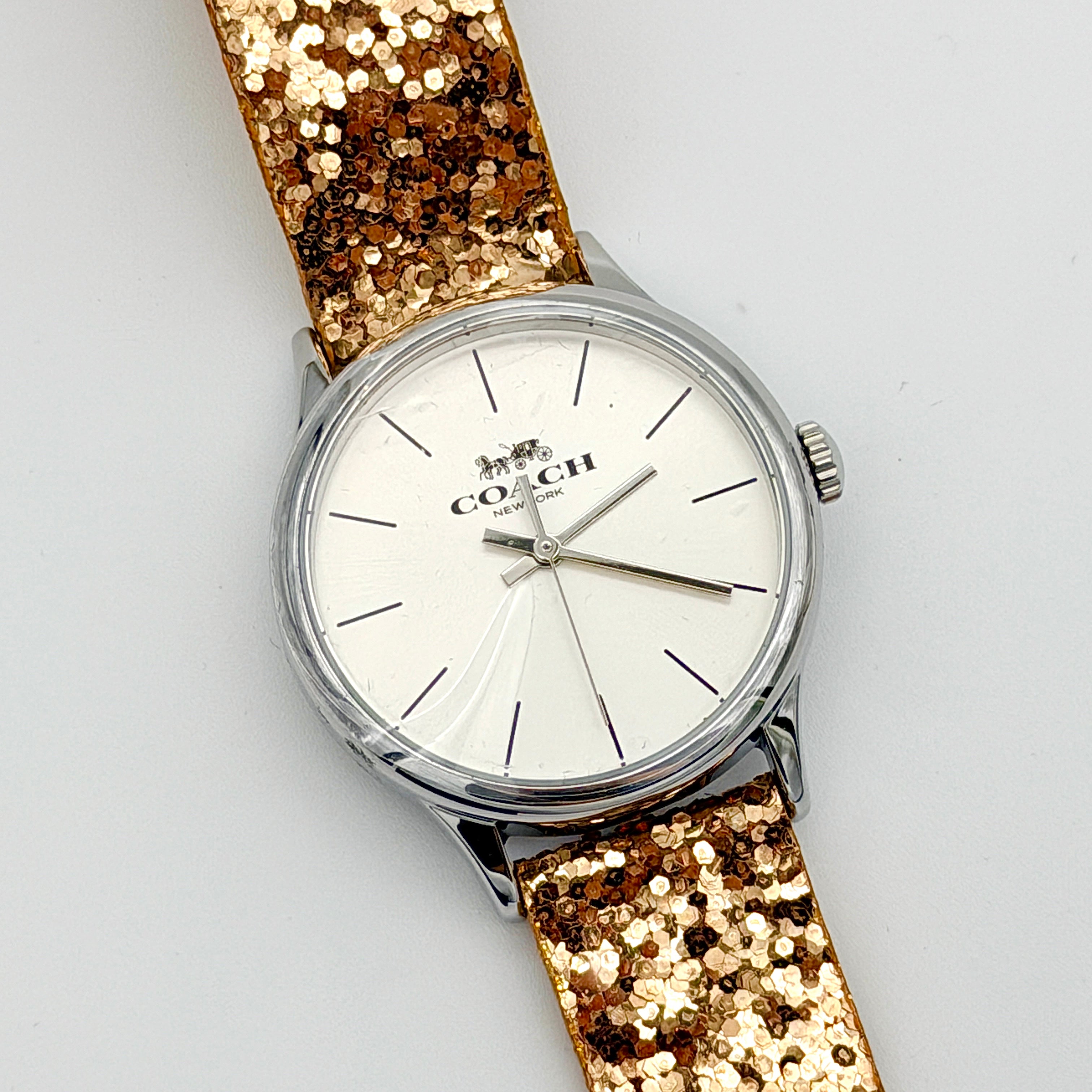 Coach Ruby Quartz CA.117.7.112.1536 Watch Glitter Rose Gold