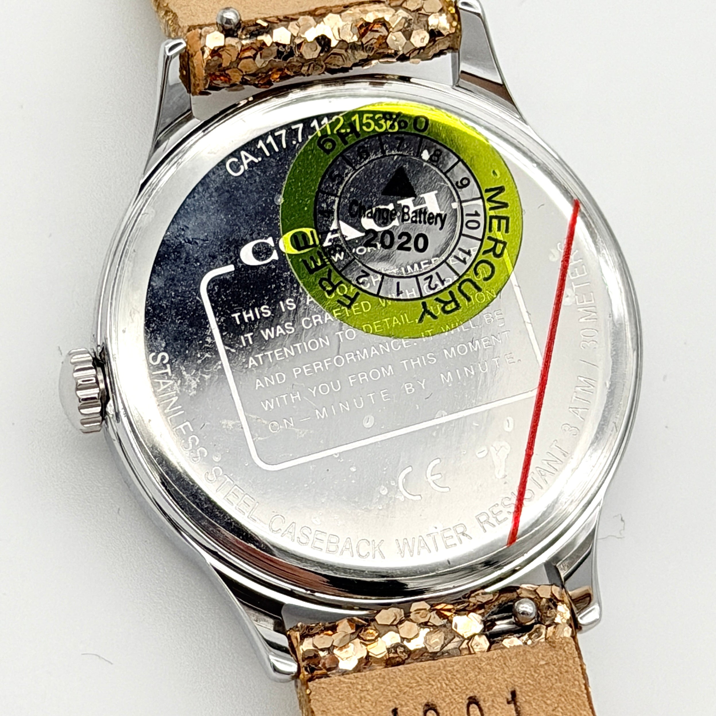 Coach Ruby Quartz CA.117.7.112.1536 Watch Glitter Rose Gold