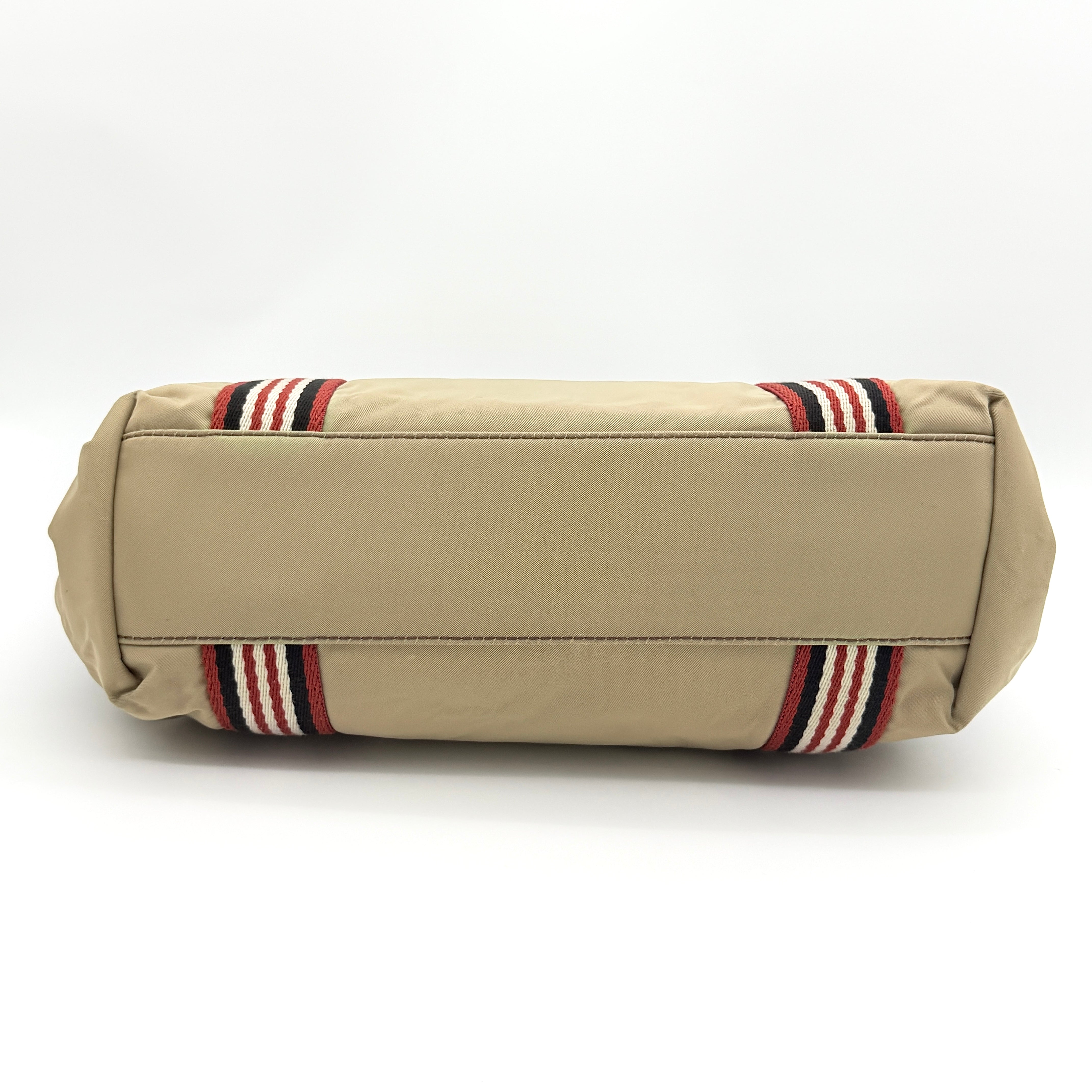 Burberry Blue Label Stripe Nylon Shoulder Bag Beige/Brown