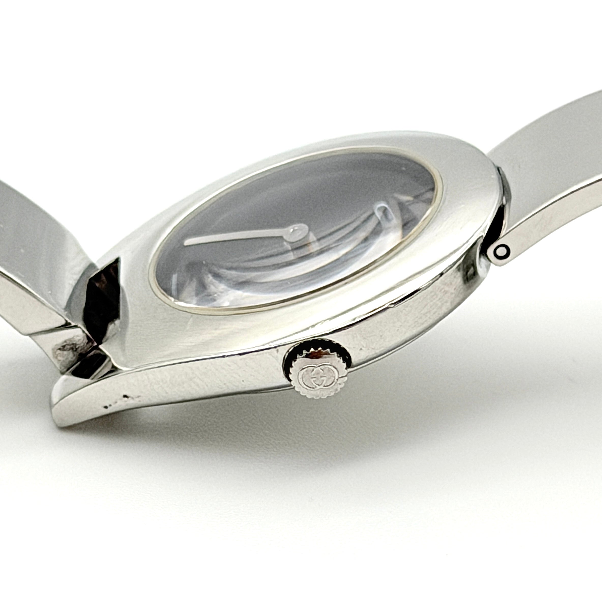 Gucci 6700L Black Dial Bangle Watch