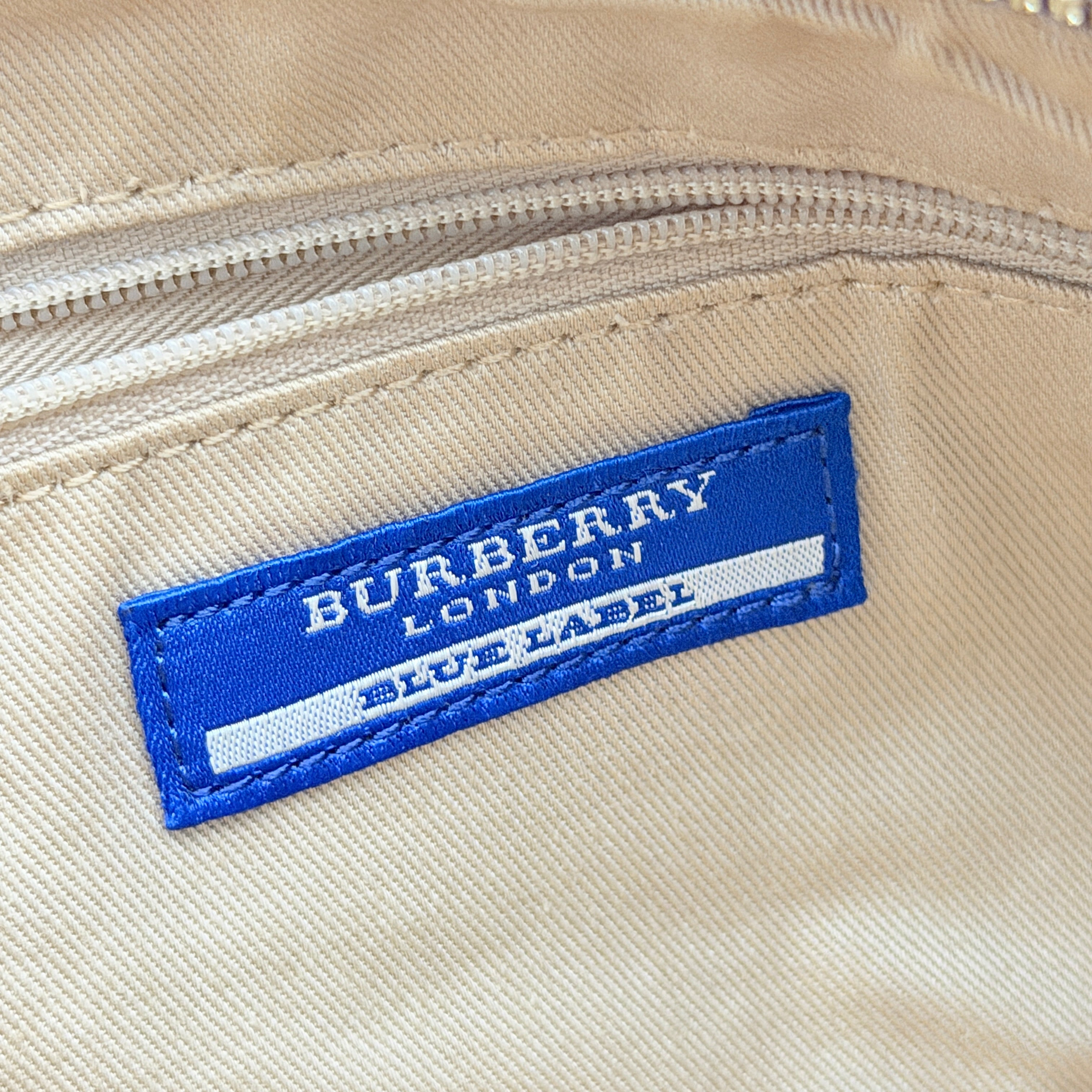 Burberry Blue Label Stripe Nylon Shoulder Bag Beige/Brown