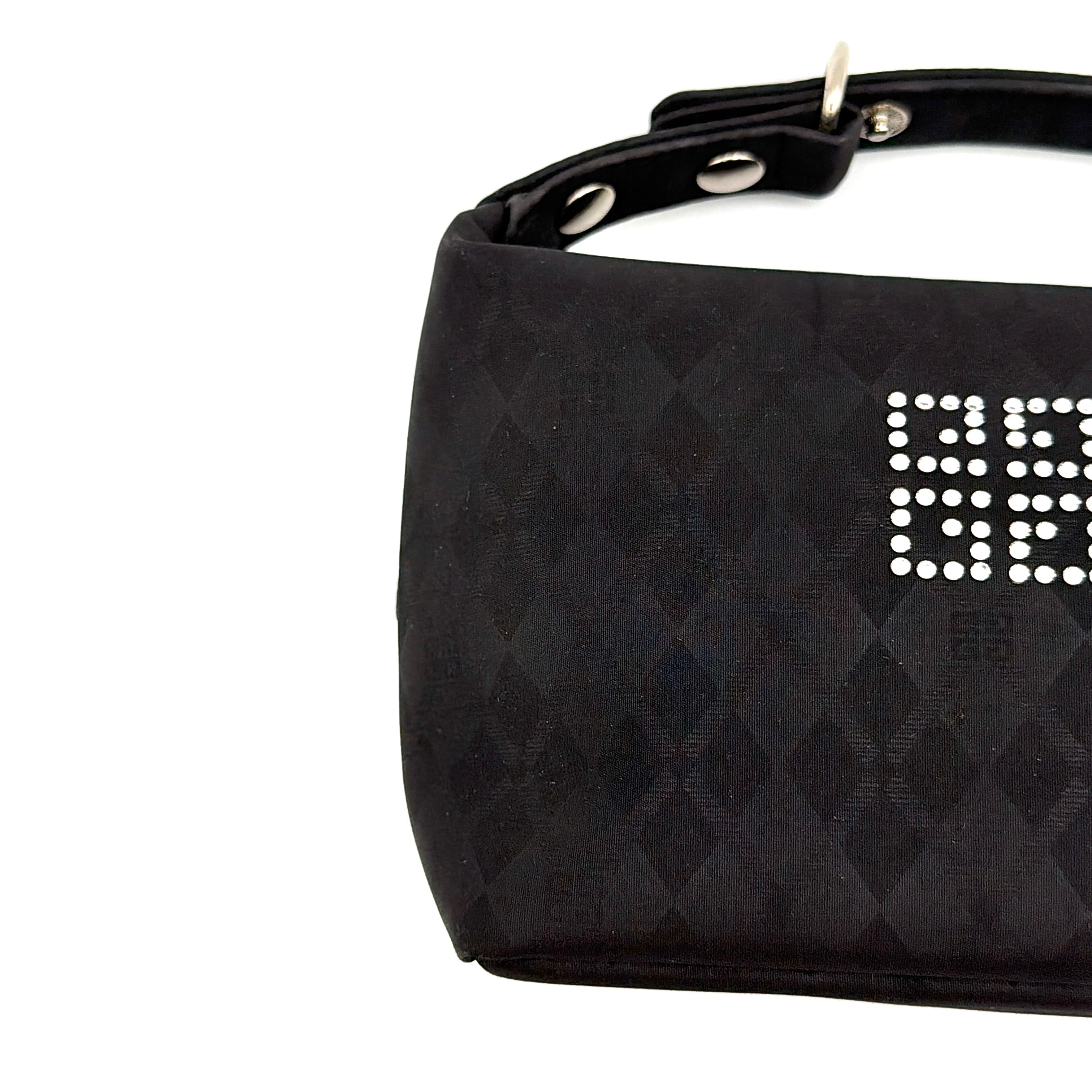 Givenchy 4G Rhinestone Mini Hobo Shoulder Bag Black