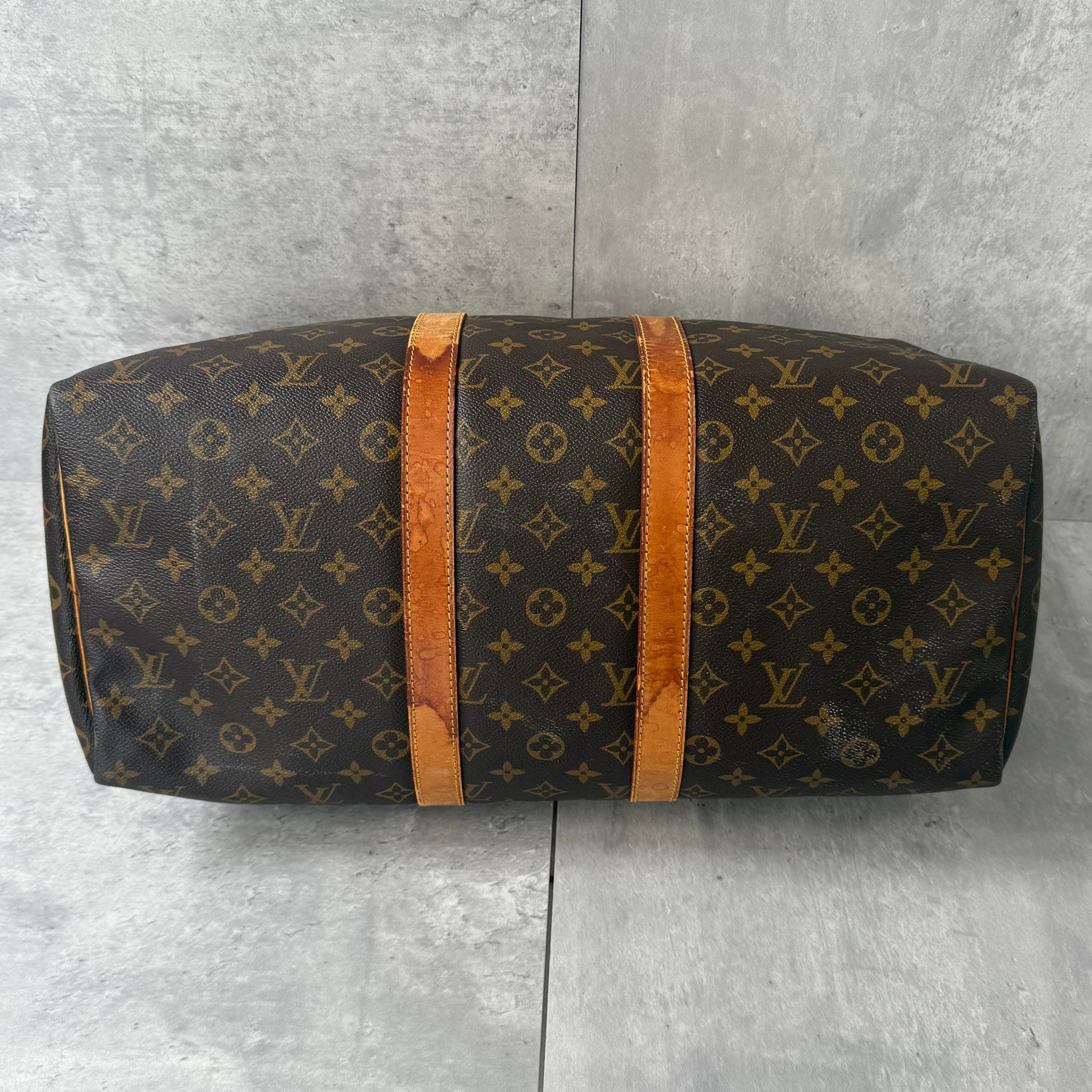 Louis Vuitton Monogram Keepall Duffle Bag Brown