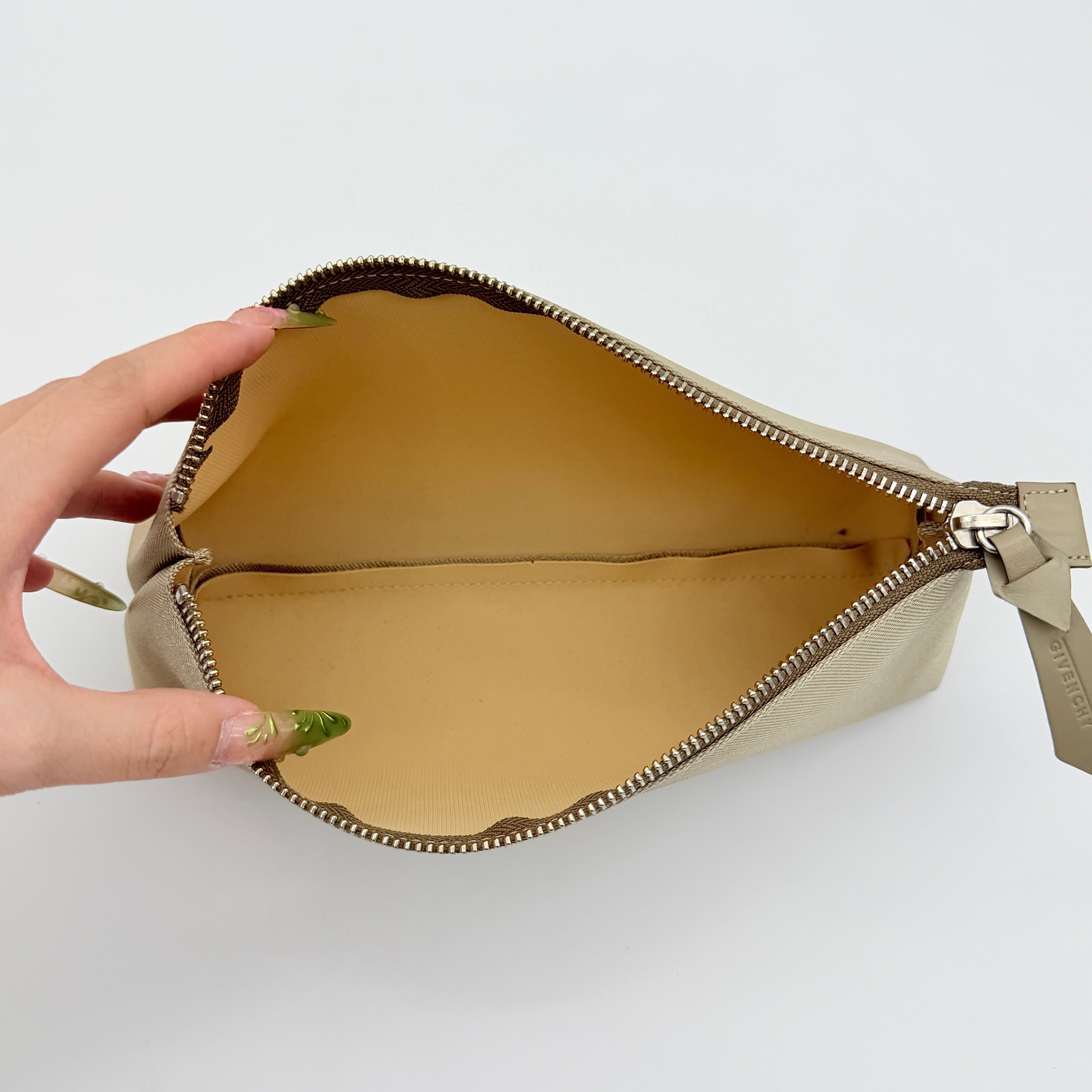 Givenchy 4G Logo Nylon Shoulder Bag Beige