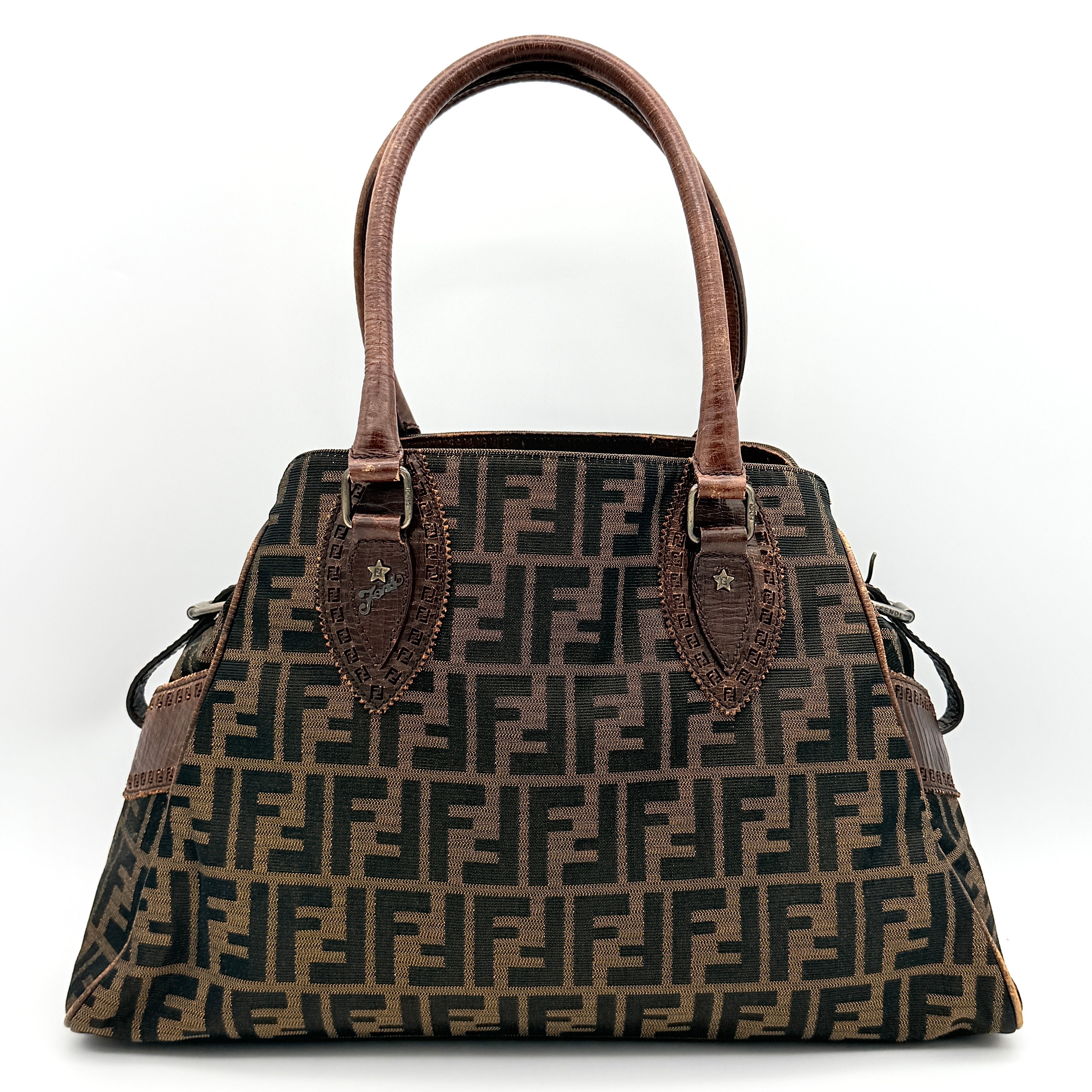 Fendi FF Zucca Etniko Handbag Brown