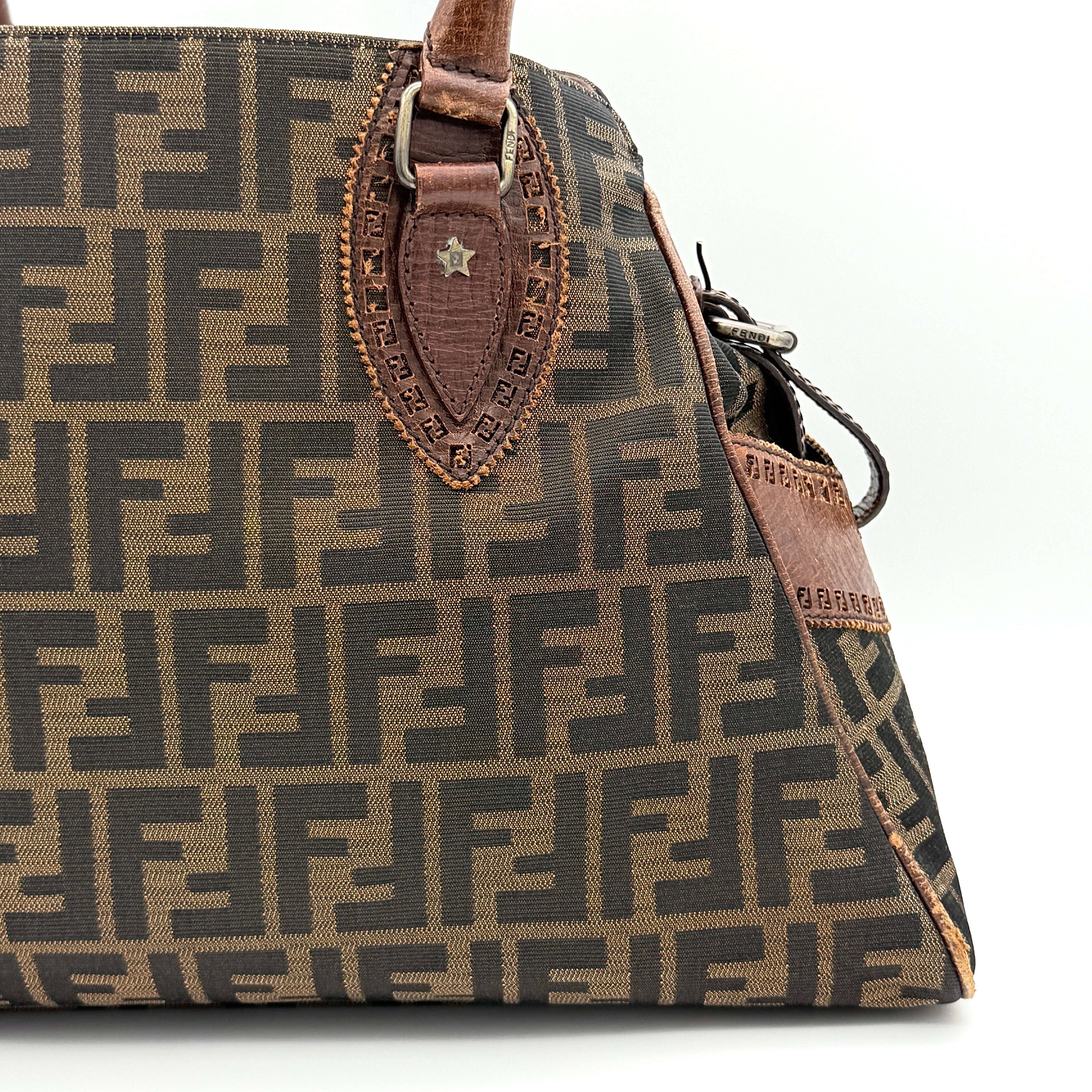 Fendi FF Zucca Etniko Handbag Brown