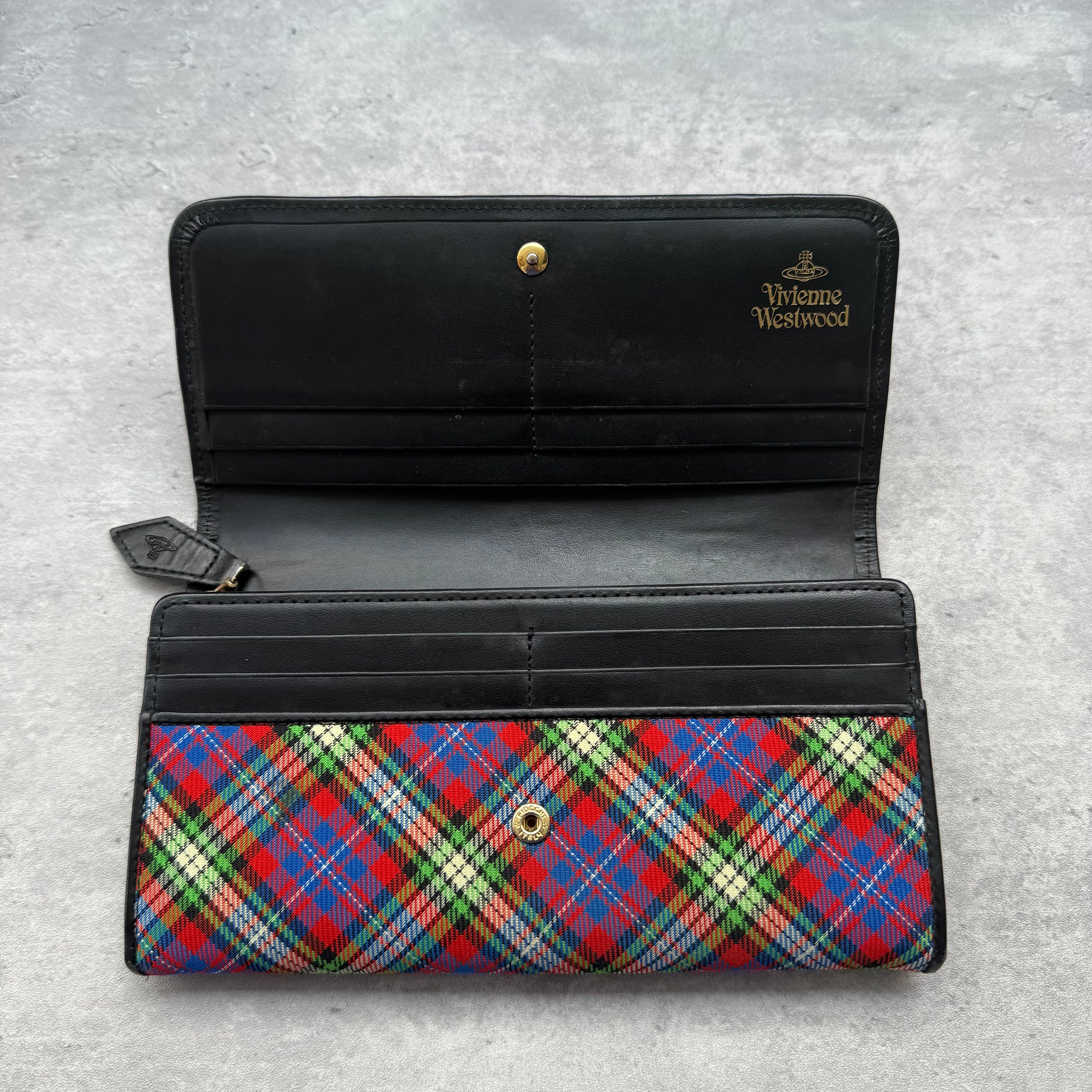 Vivienne Westwood Orb Check Long Wallet Multicolor