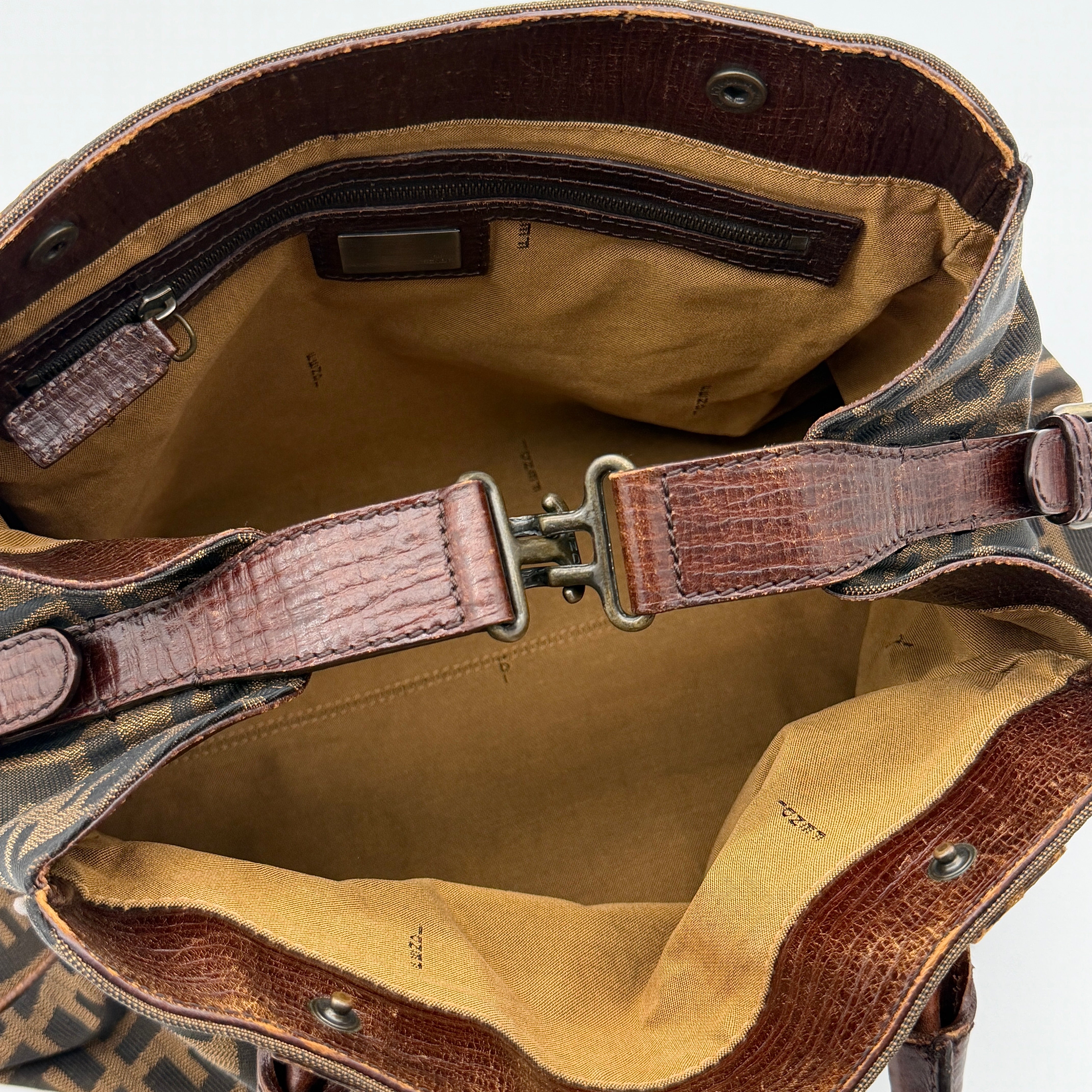 Fendi FF Zucca Etniko Handbag Brown