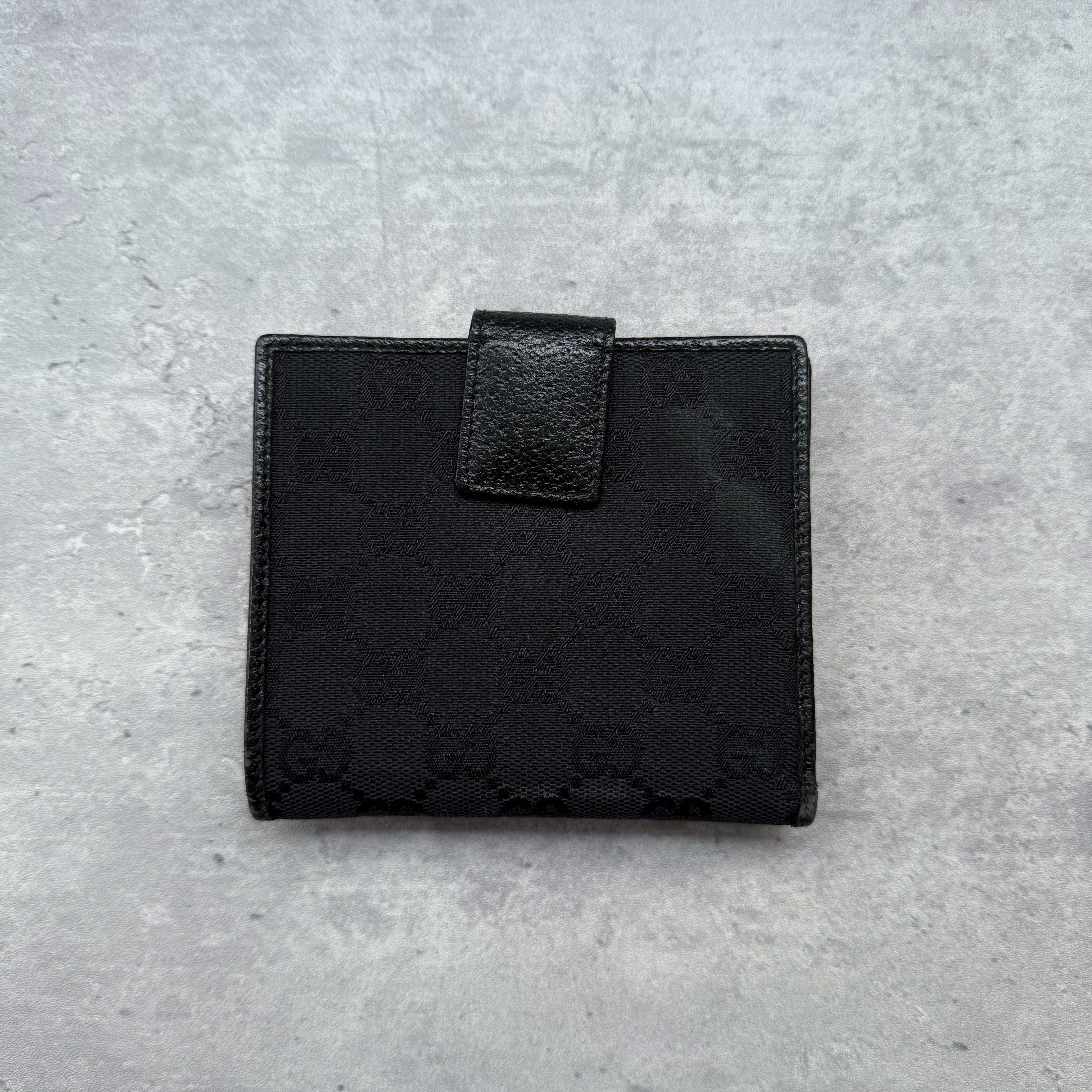 Gucci GG Monogram Compact Wallet Black
