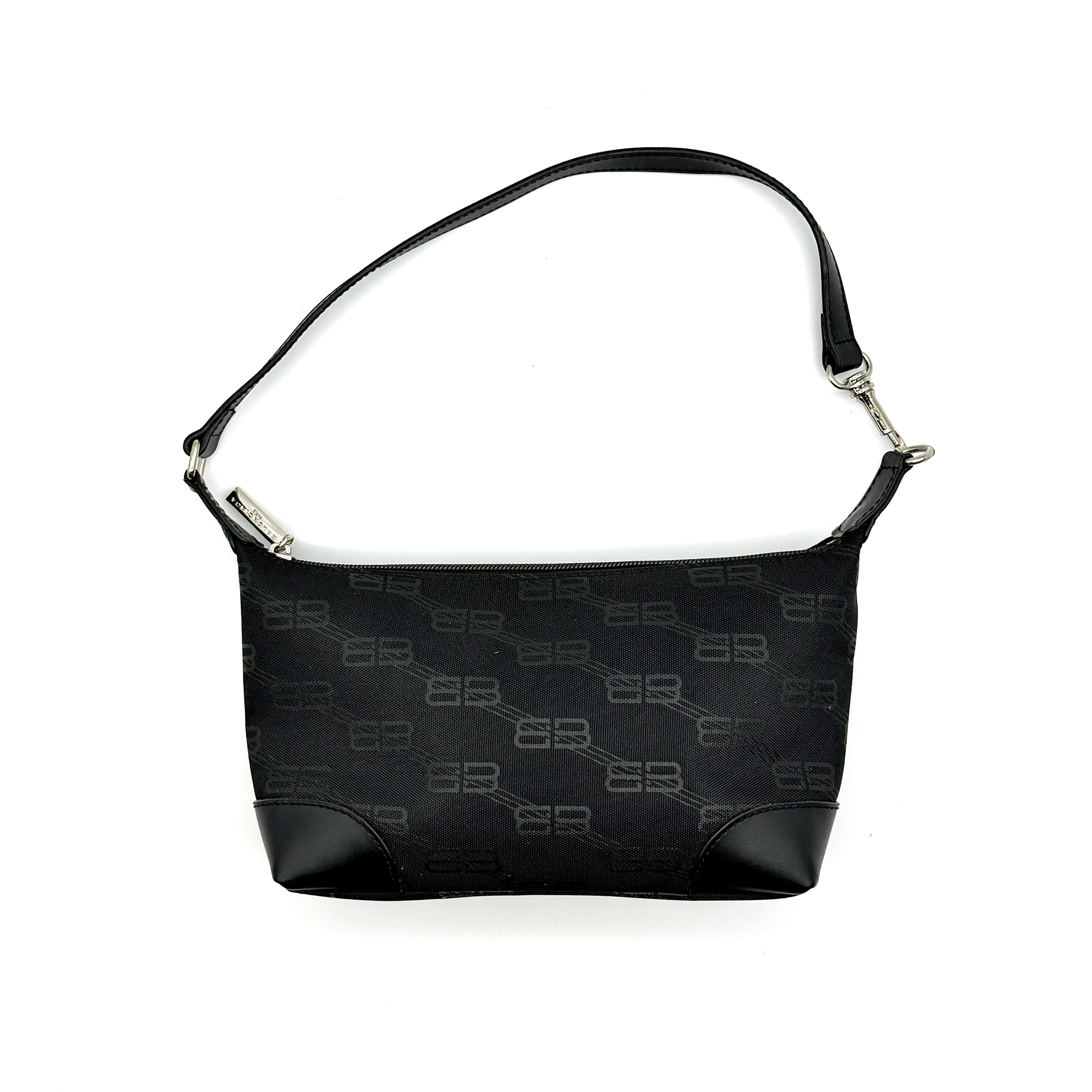 Balenciaga BB Print Shoulder Bag Black