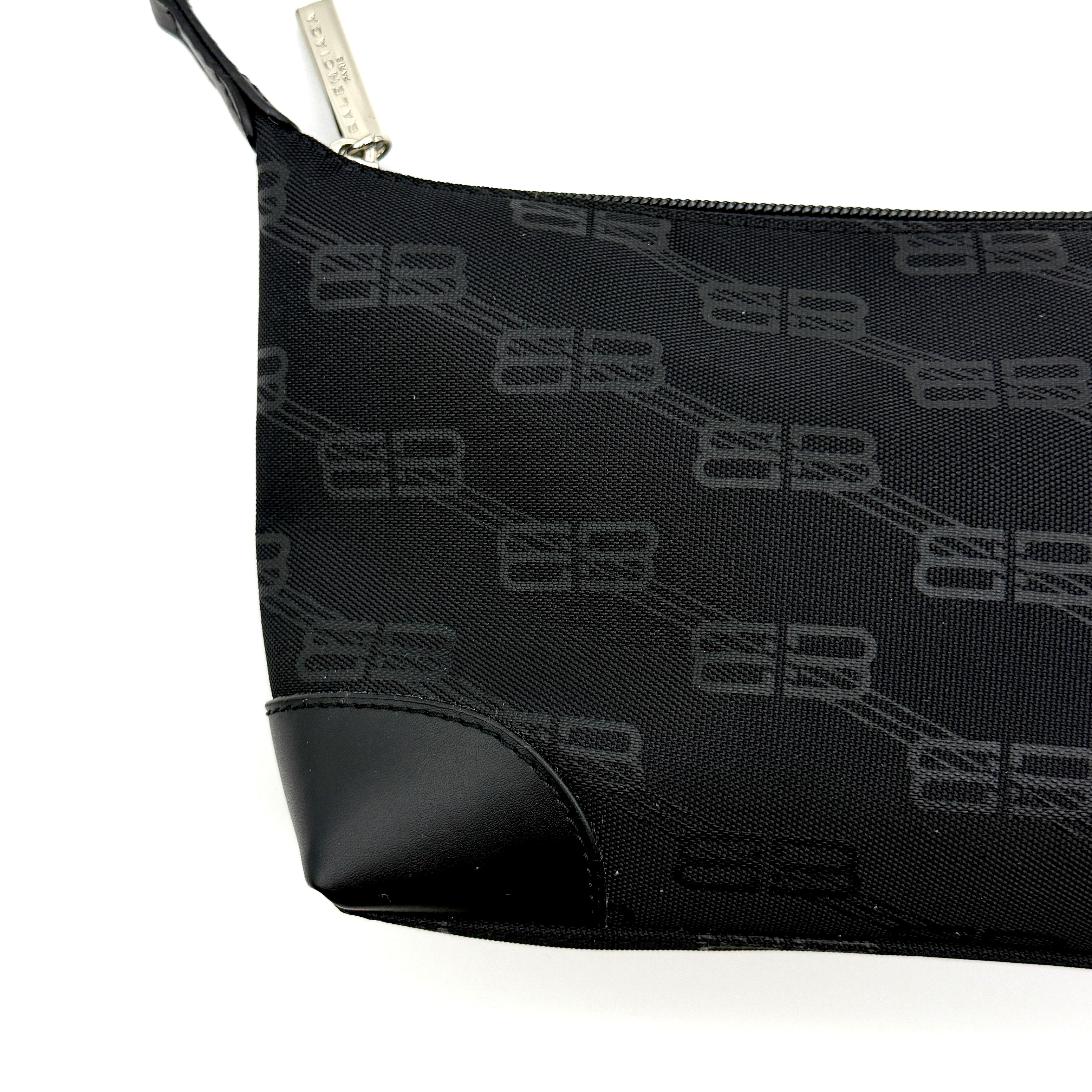 Balenciaga BB Print Shoulder Bag Black