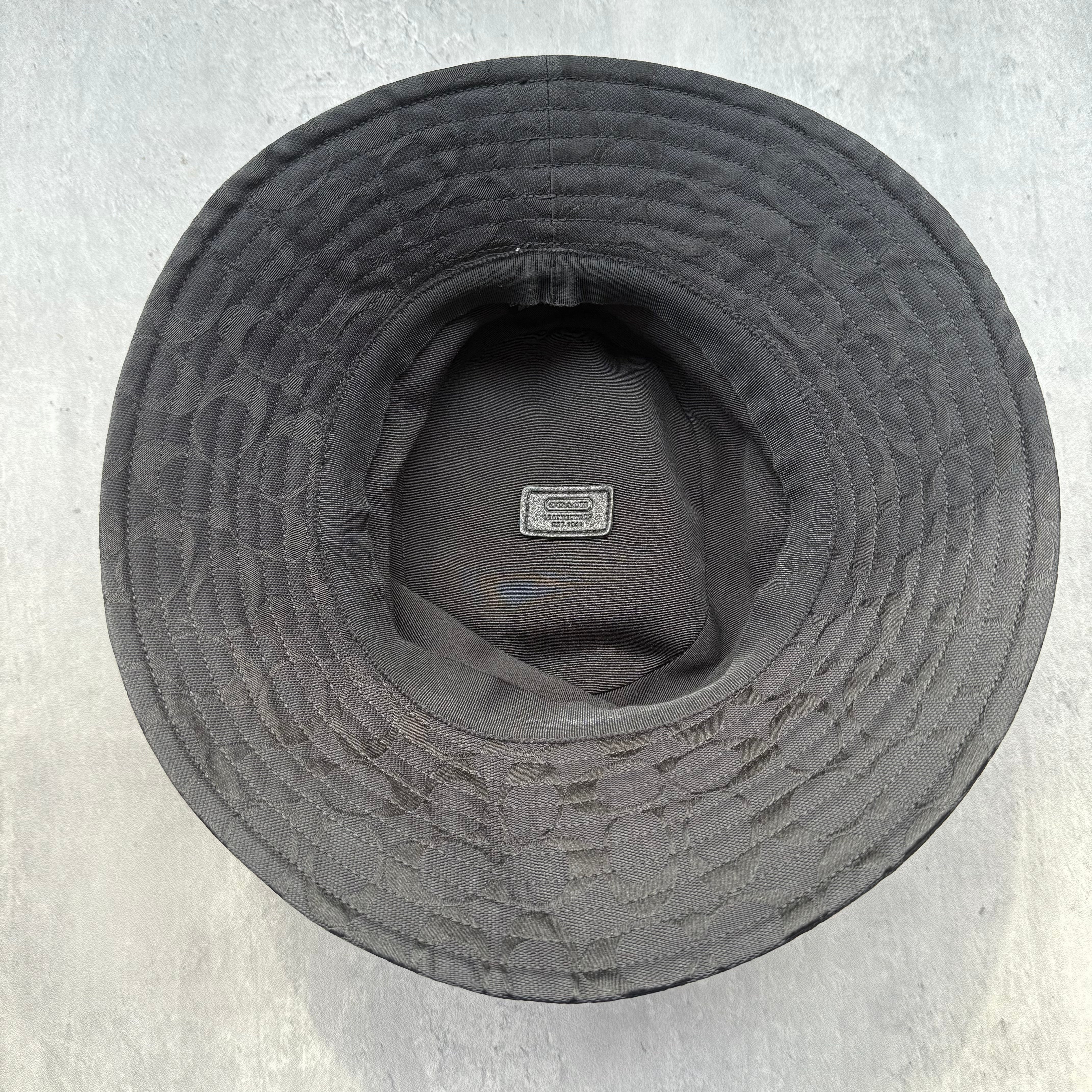 Coach Signature Canvas Denim Bucket Hat Black