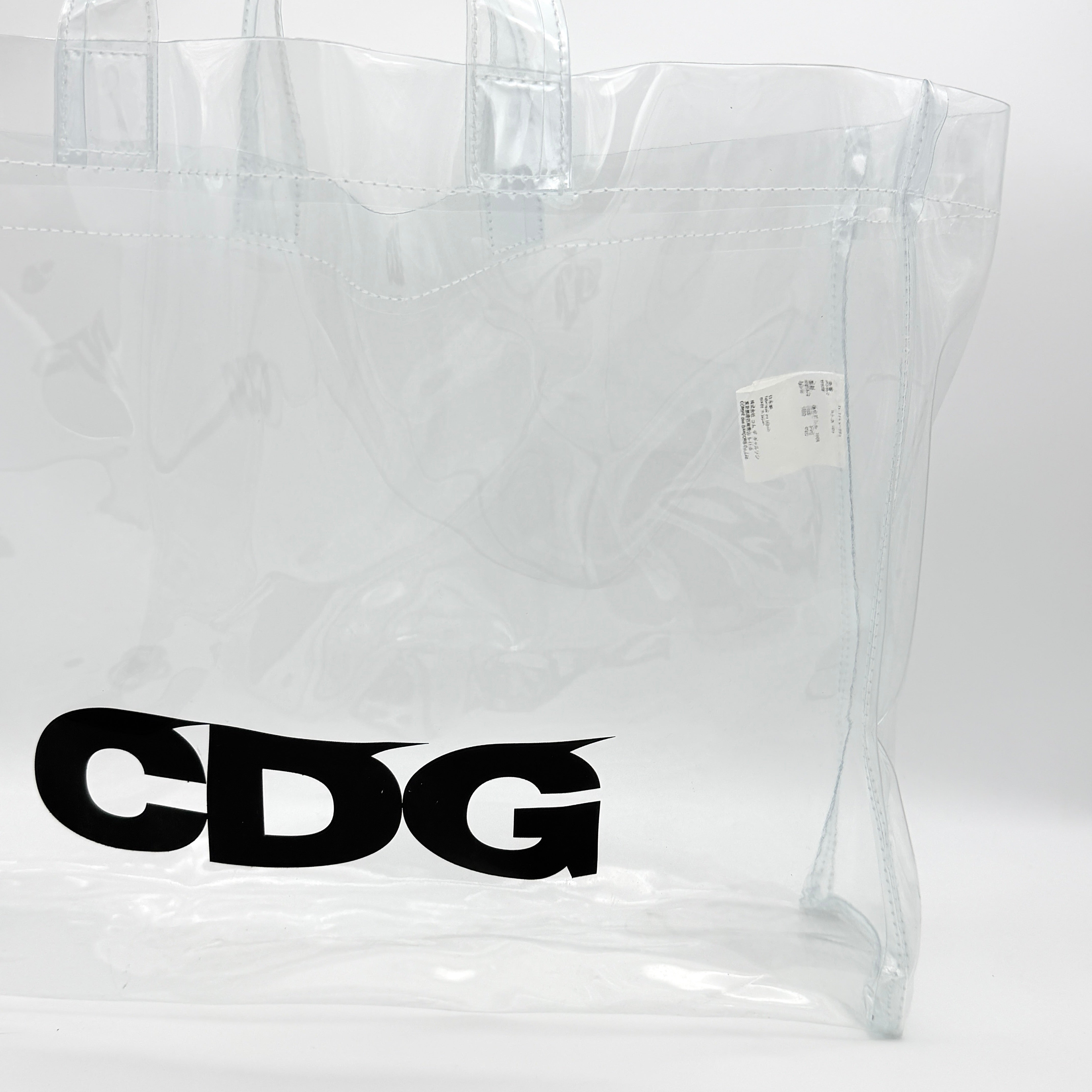 COMME des GARÇONS CDG Transparent PVC Tote Bag Clear