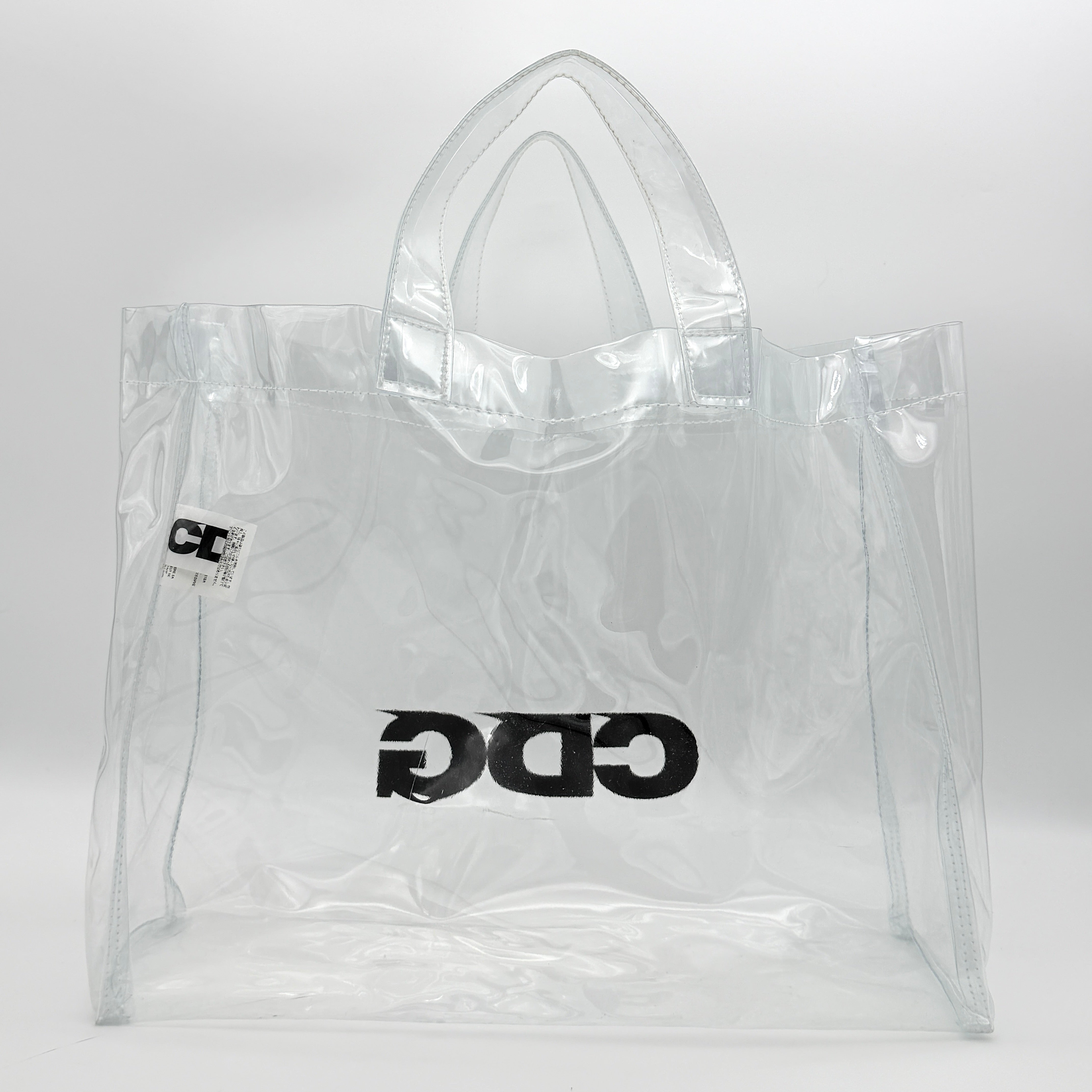 COMME des GARÇONS CDG Transparent PVC Tote Bag Clear