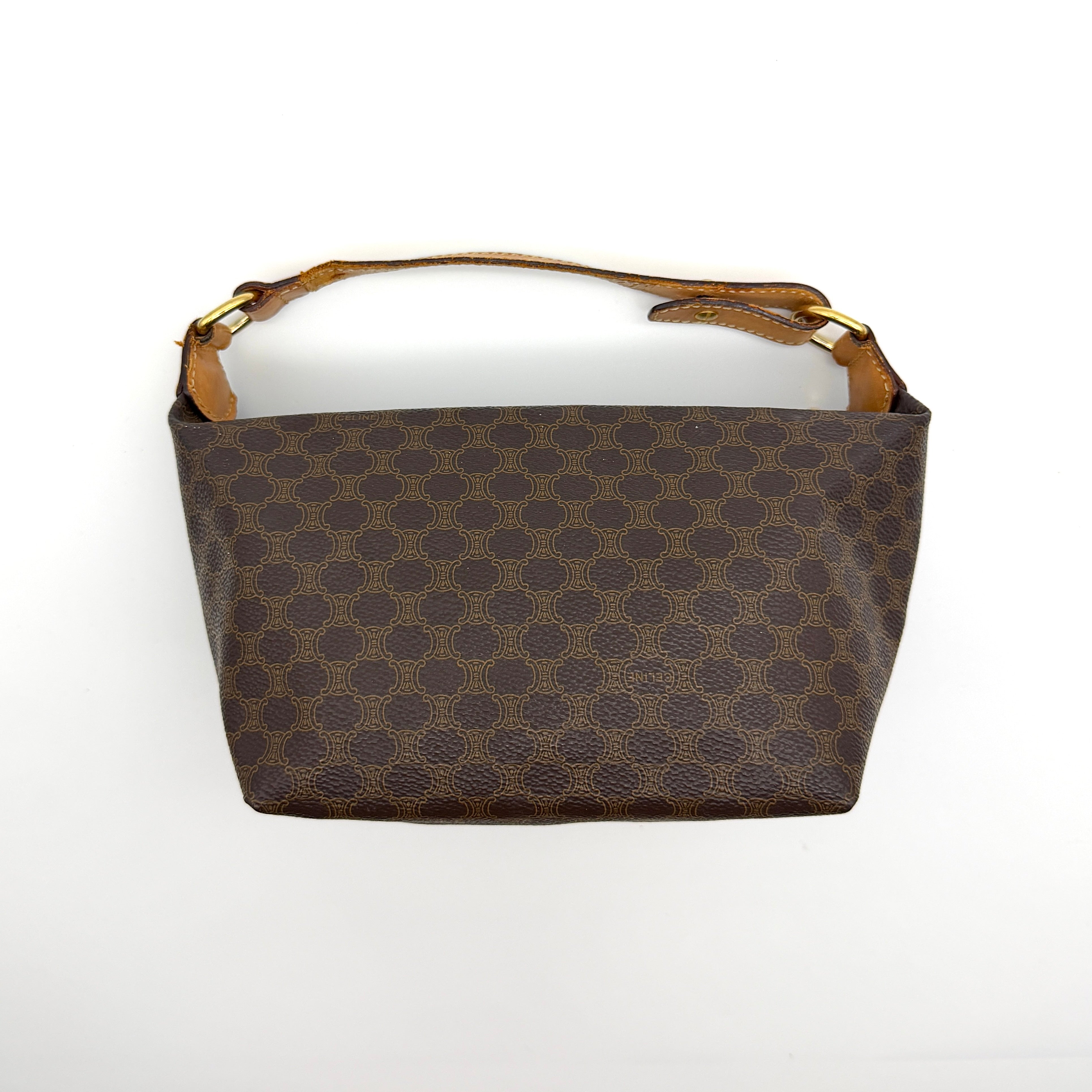 Celine Macadam Hobo Shoulder Bag Brown