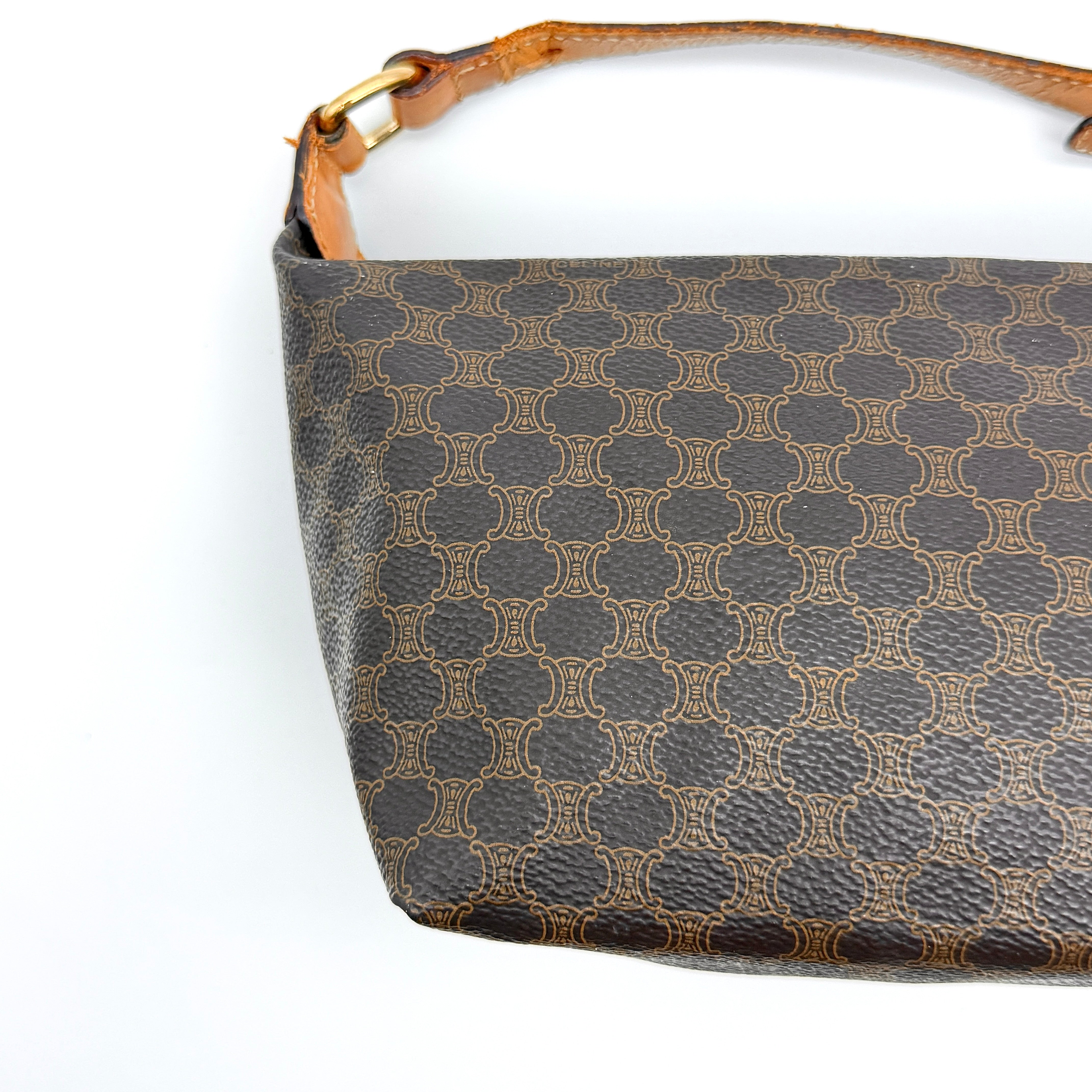 Celine Macadam Hobo Shoulder Bag Brown