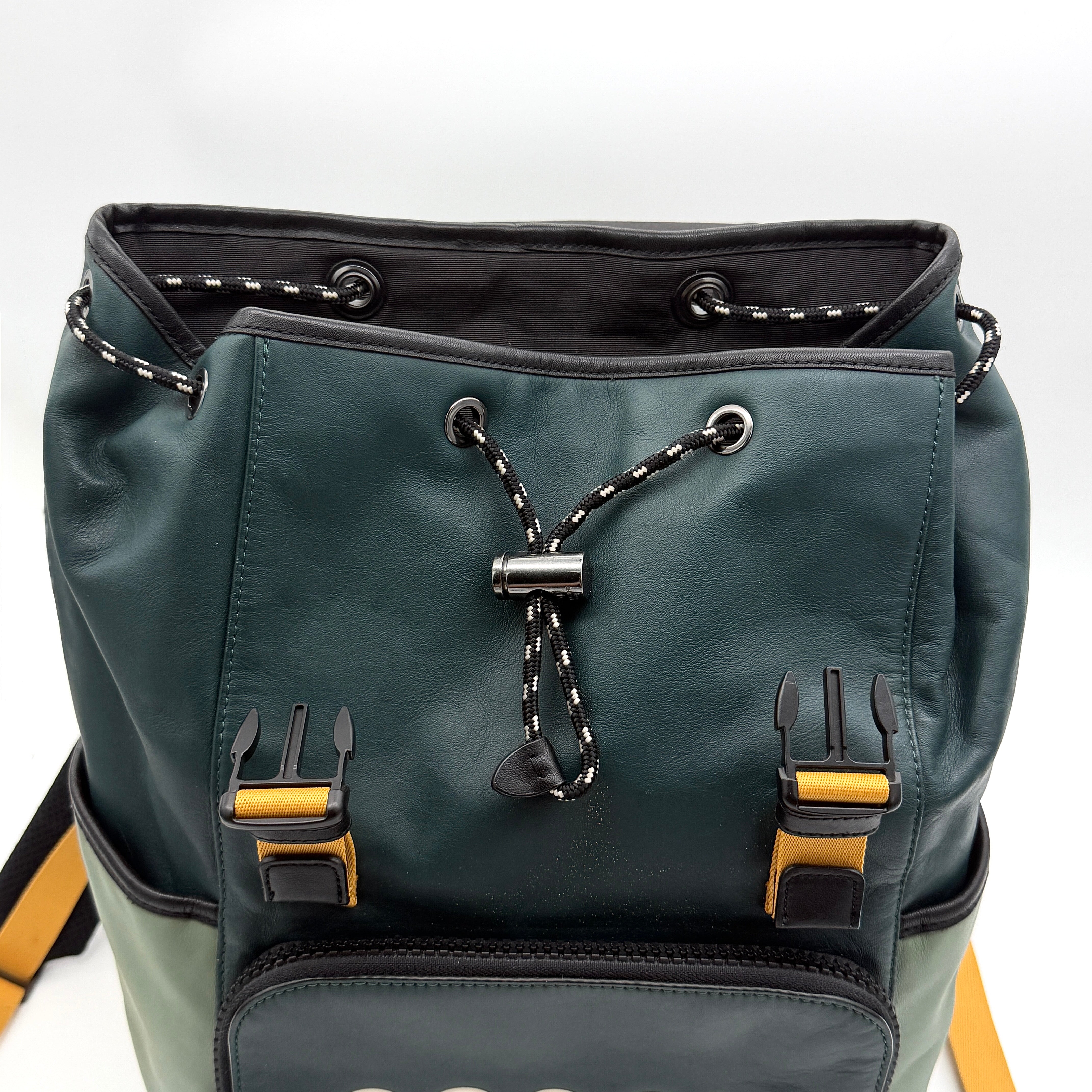 Coach Track Colorblock Patch Forest Backpack Green