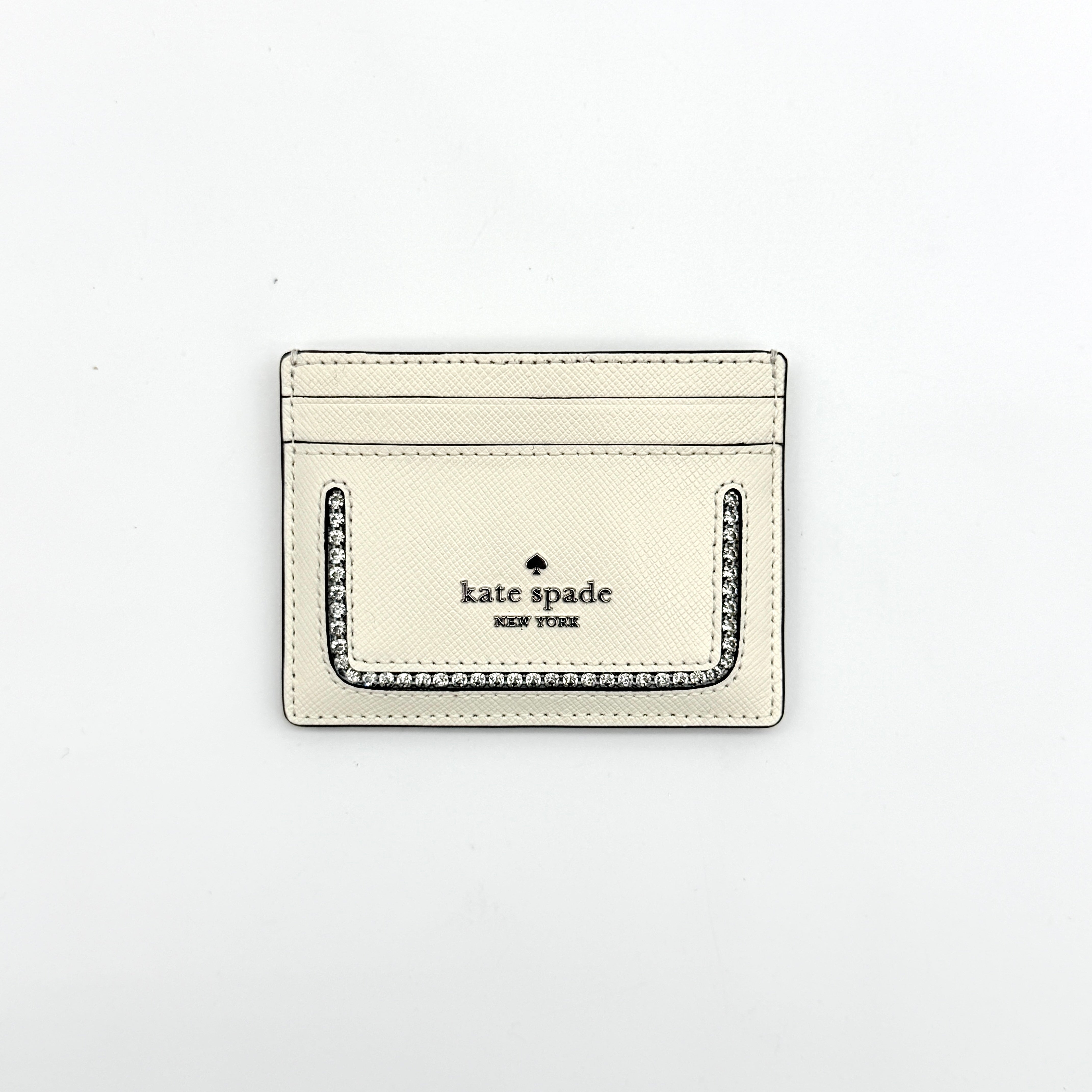 Kate Spade Madison Crystal Inlay Card Holder Ivory