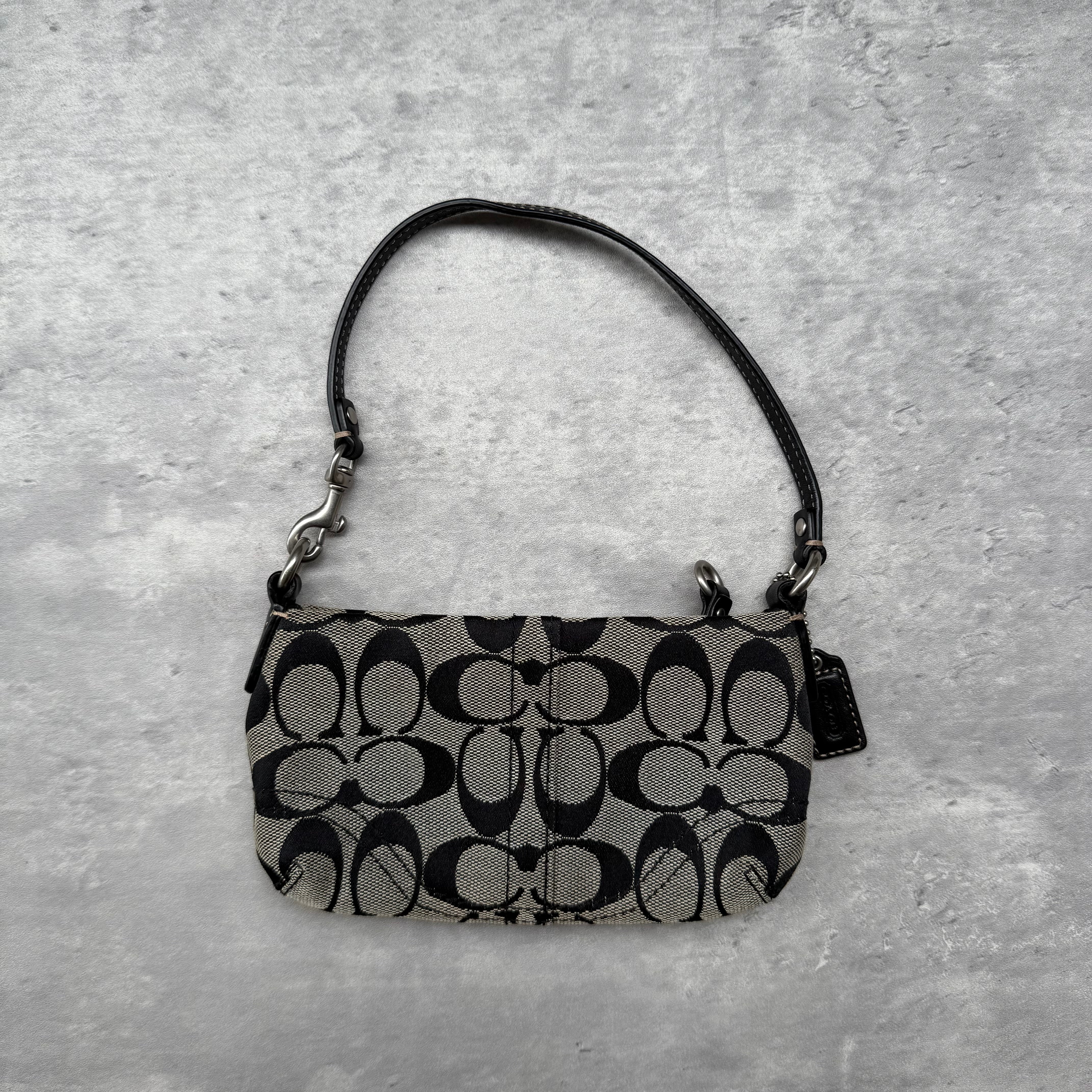 Coach Signature Canvas Mini Bag Black/Grey