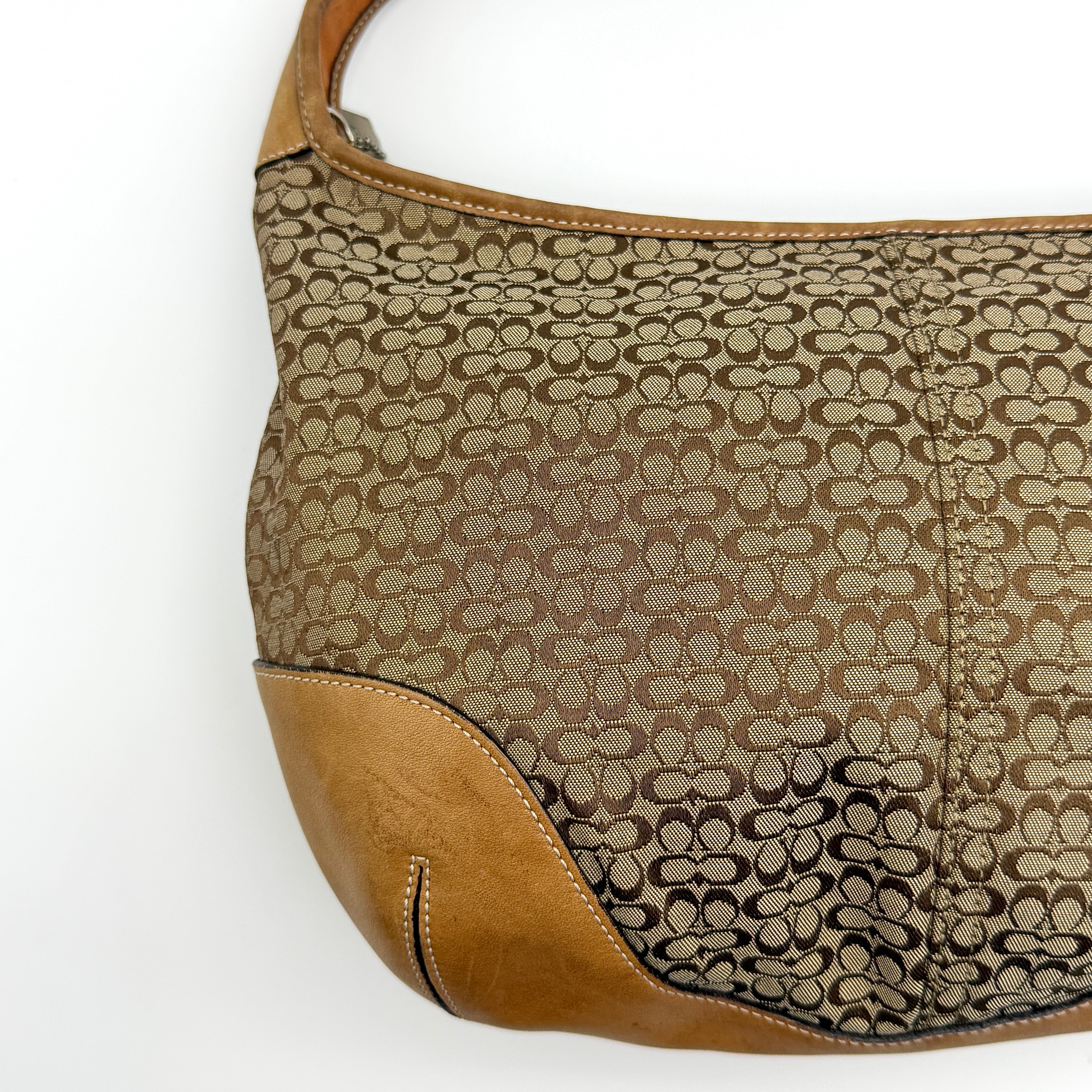 Coach Signature Ergo Shoulder Bag Beige/Brown