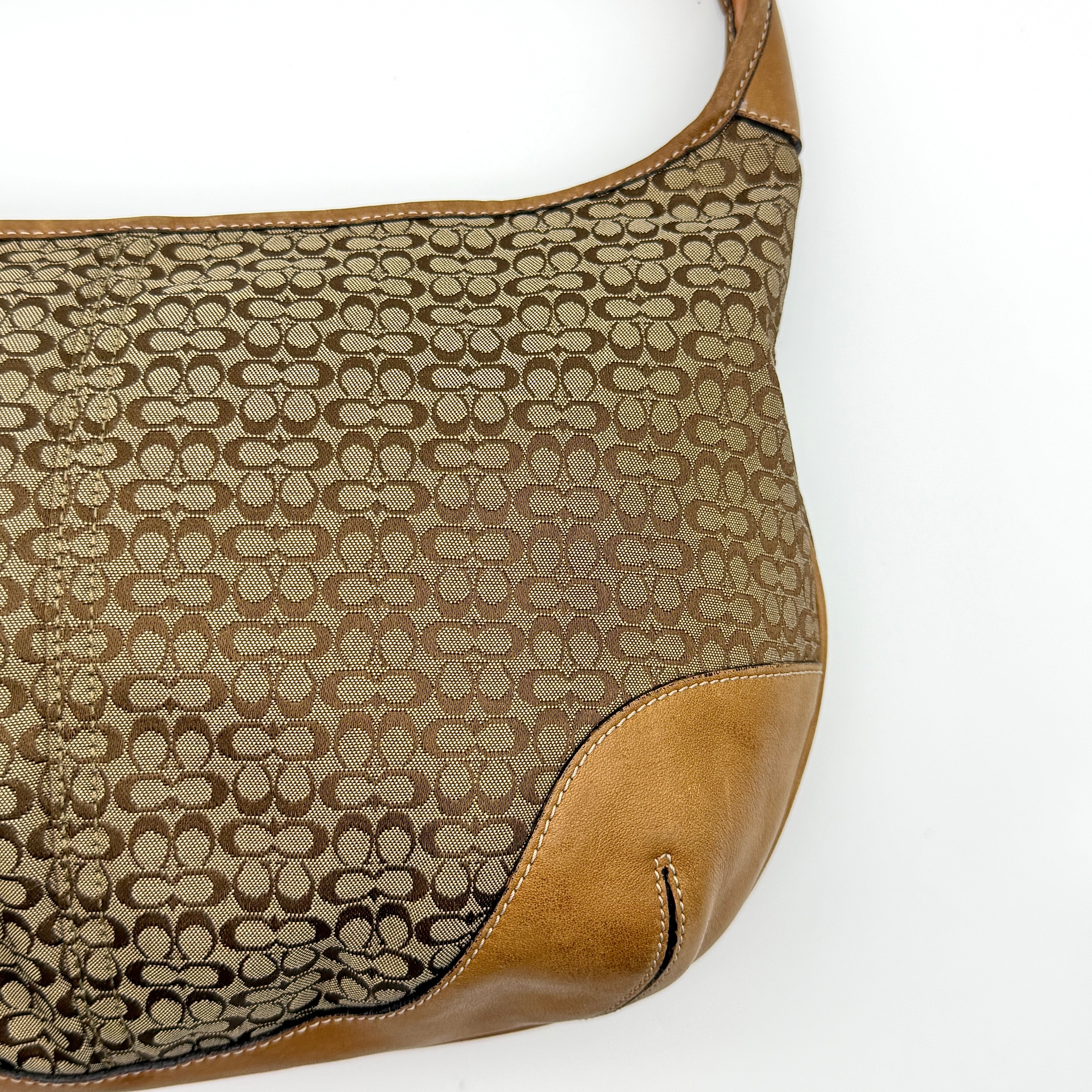 Coach Signature Ergo Shoulder Bag Beige/Brown