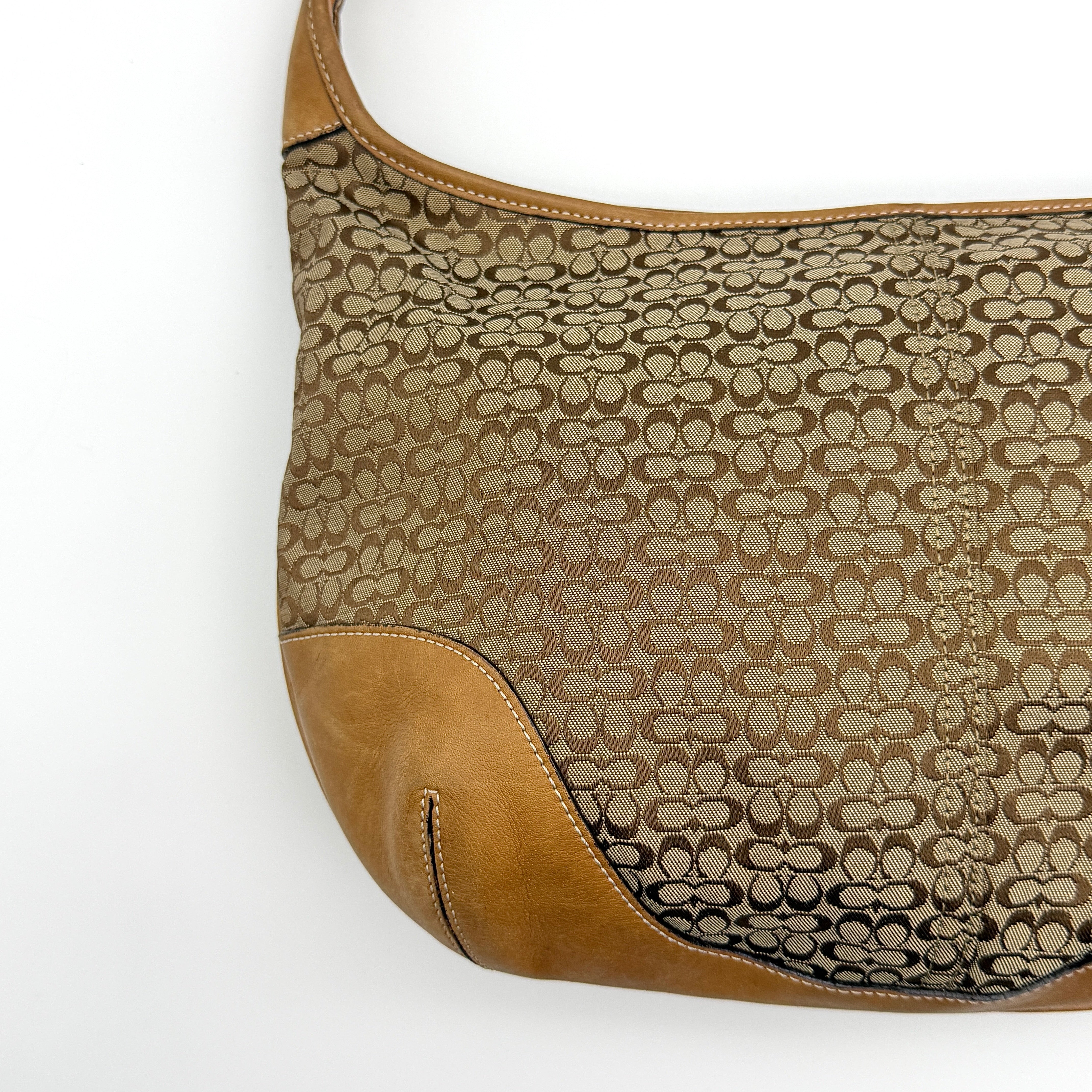 Coach Signature Ergo Shoulder Bag Beige/Brown