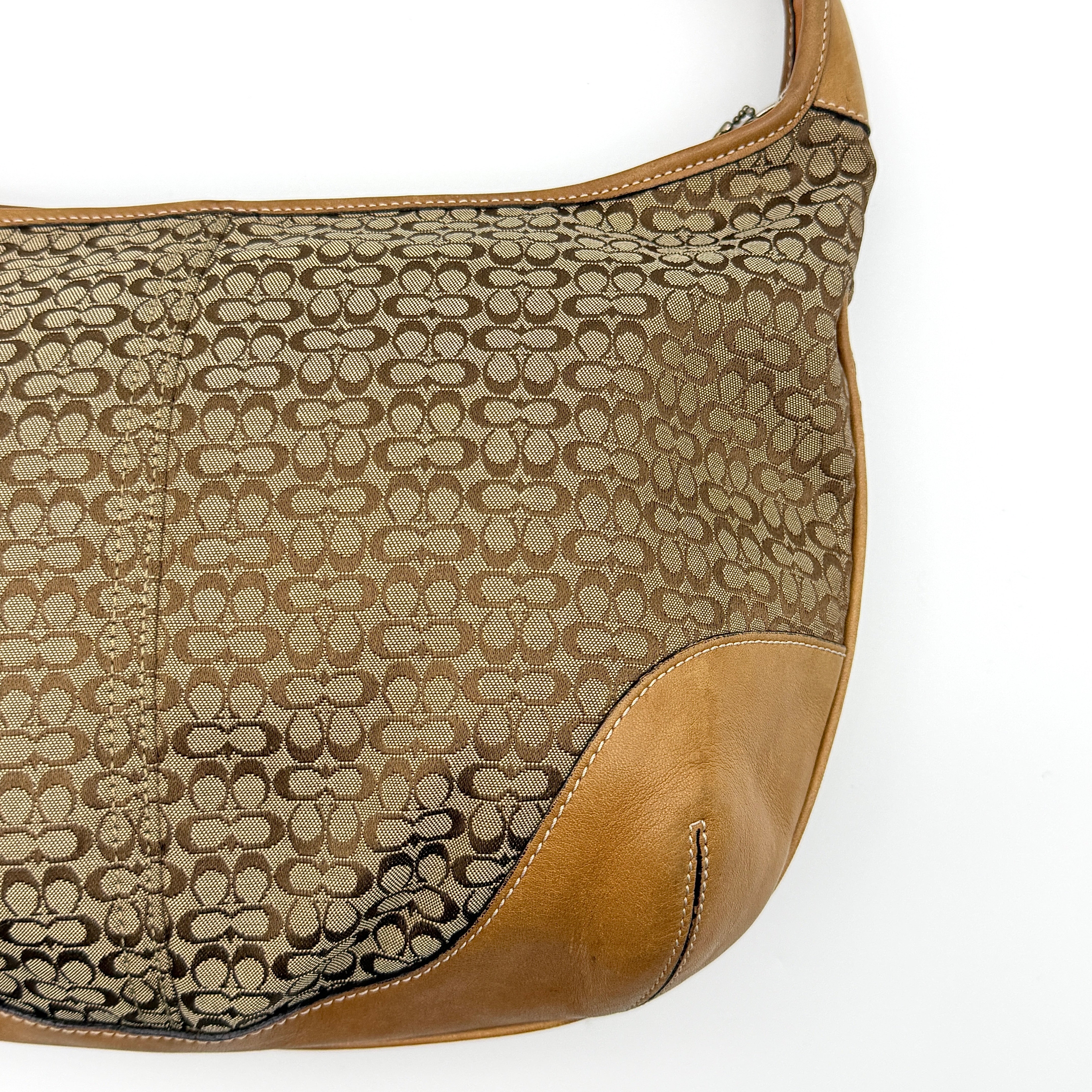 Coach Signature Ergo Shoulder Bag Beige/Brown