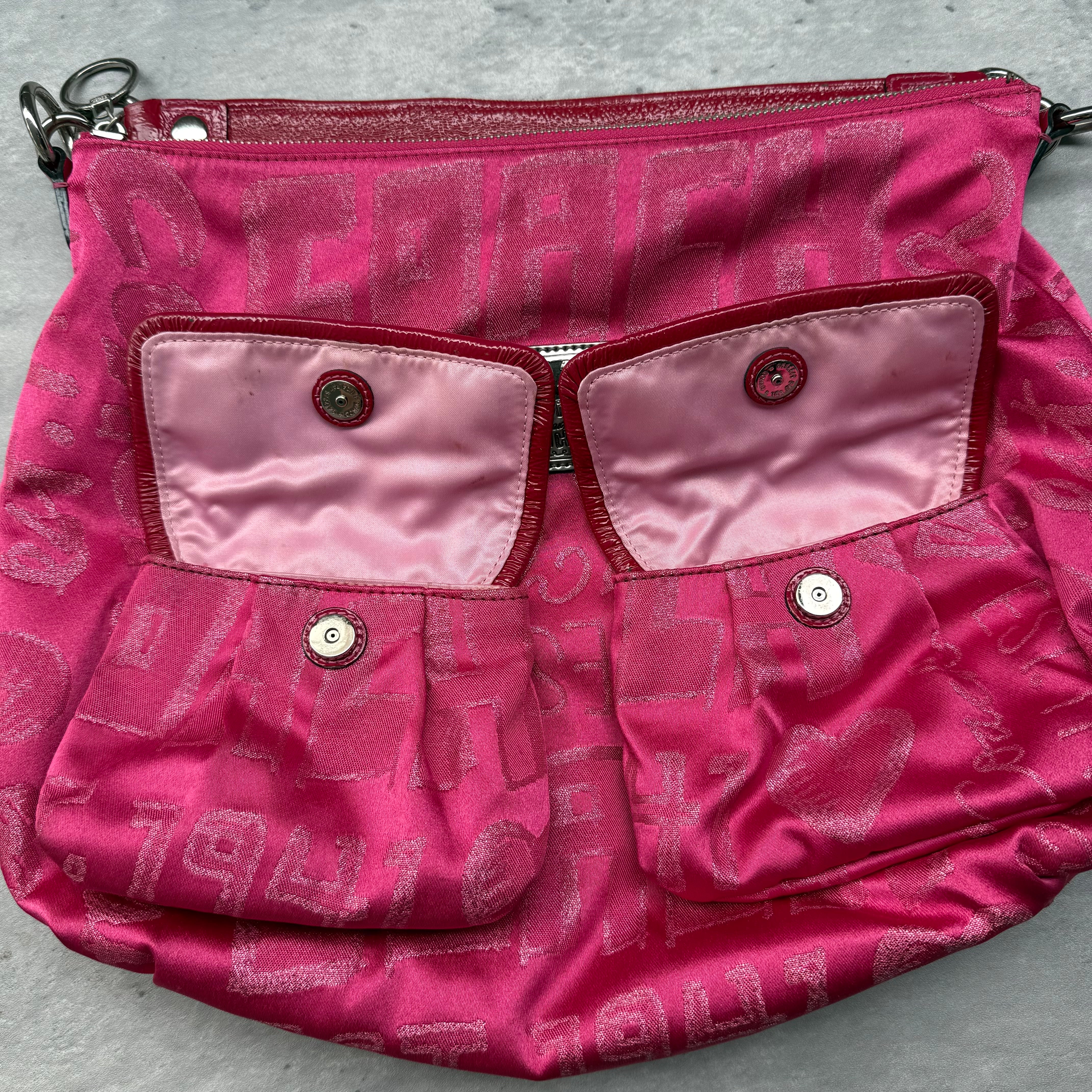 Coach 2Way Signature Poppy Storypatch ShoulderBag Pink