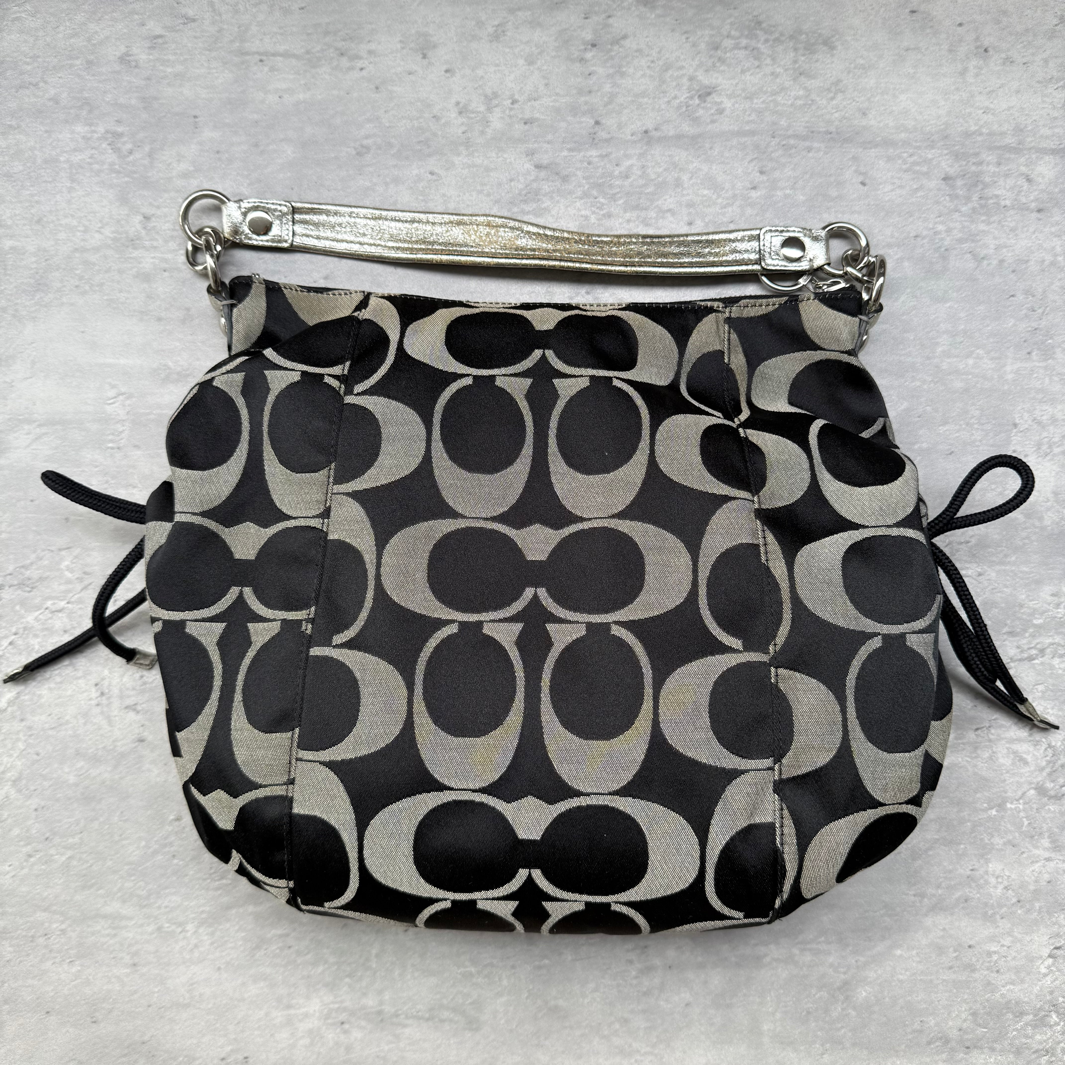 Coach 2Way Signature Poppy ShoulderBag Black/Silver