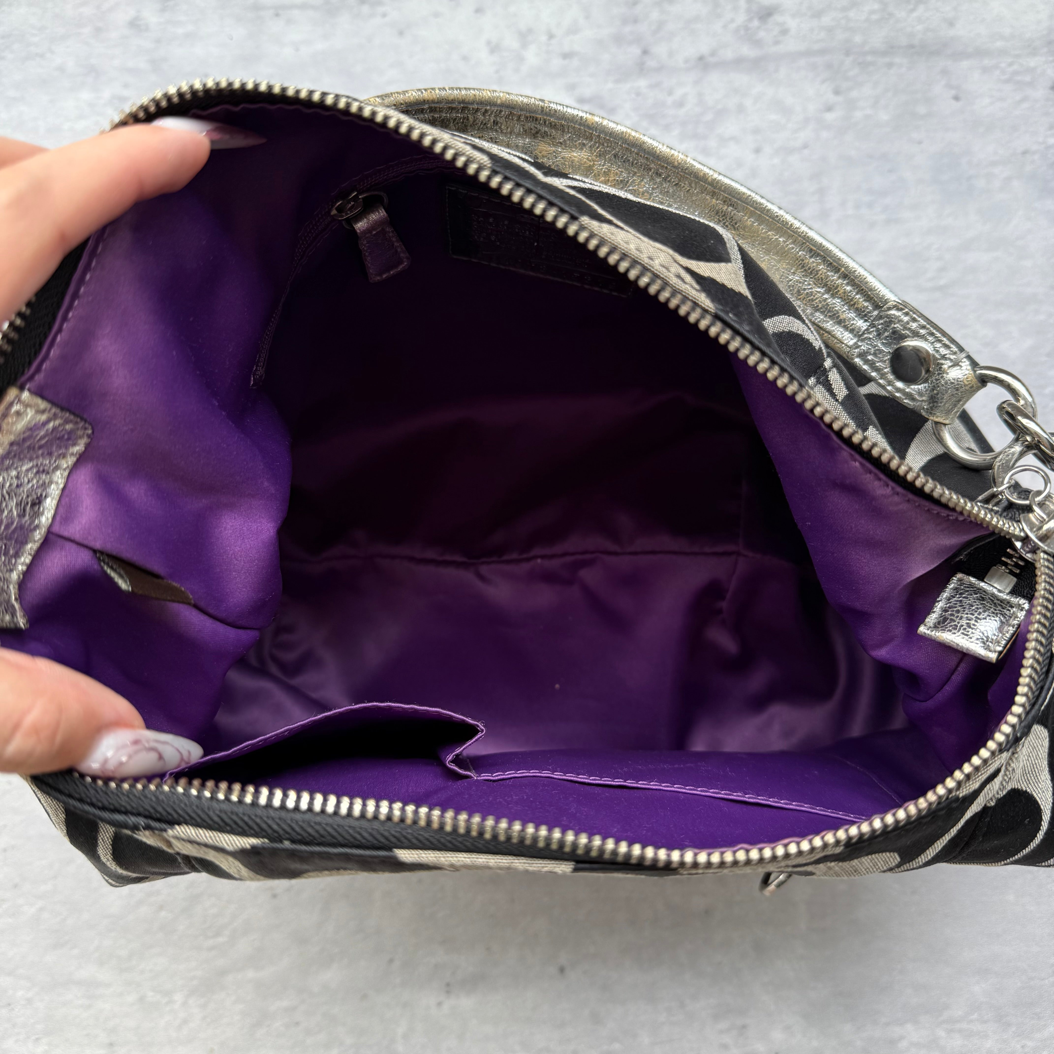 Coach 2Way Signature Poppy ShoulderBag Black/Silver