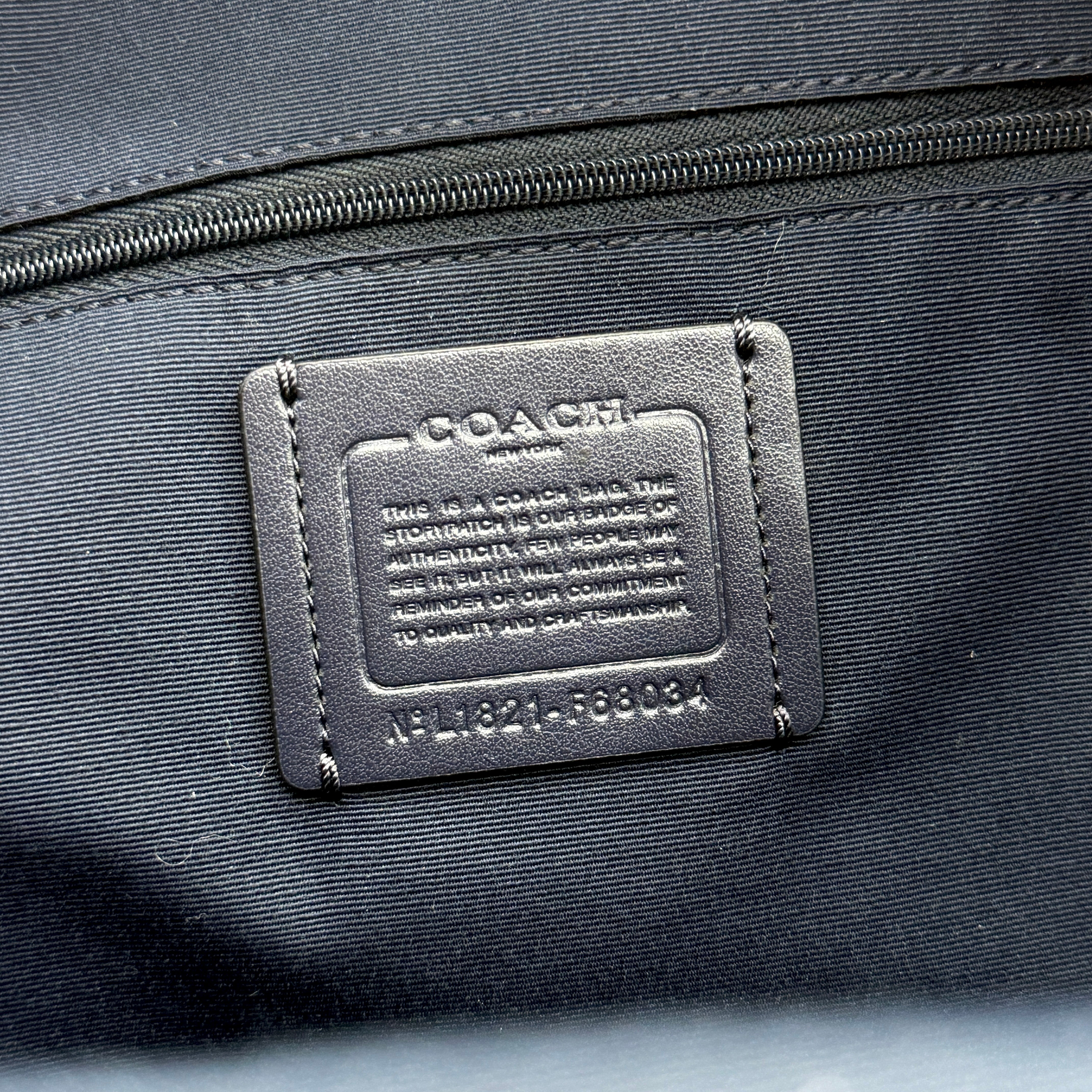 Coach Signature Charlie Stripe Backpack Beige/Navy