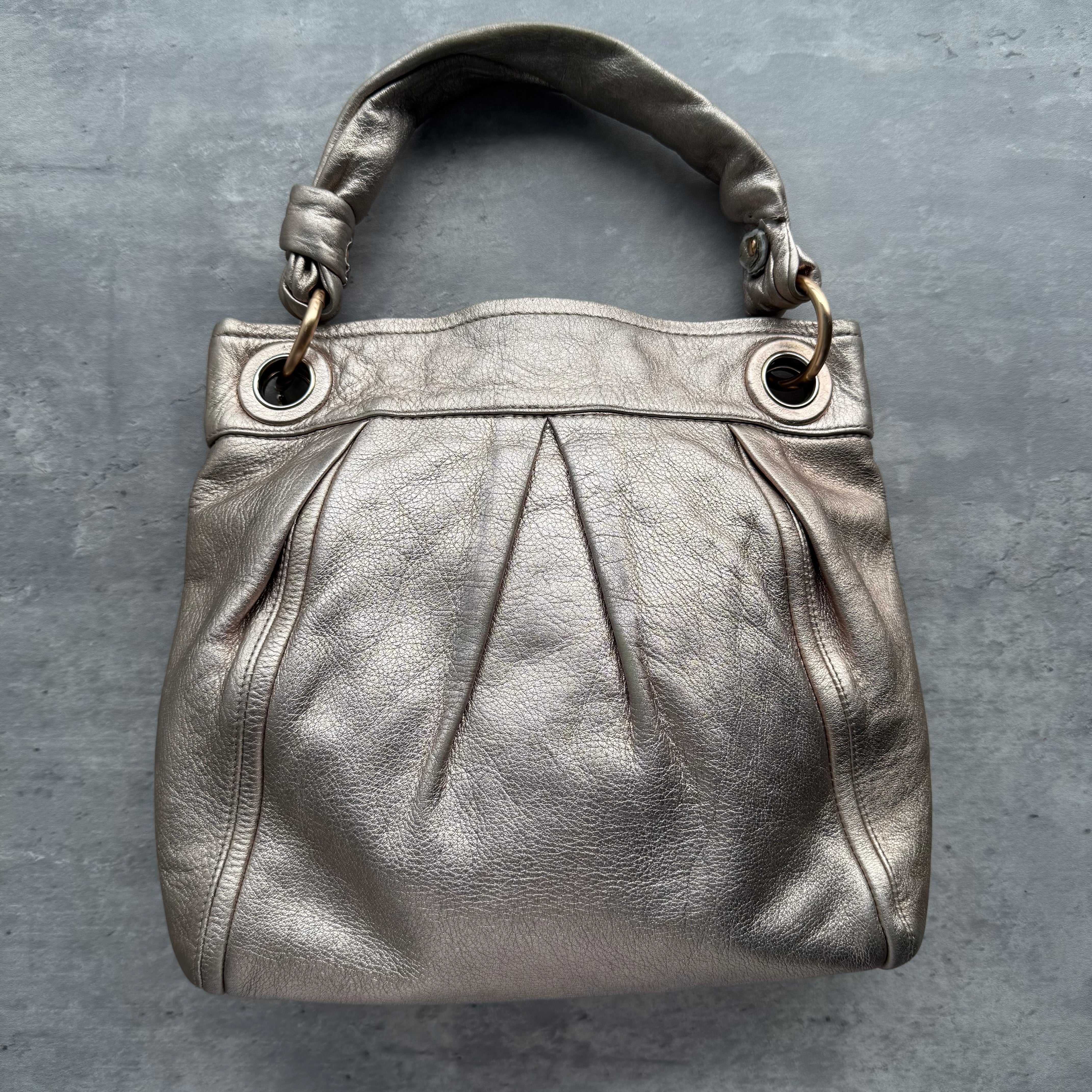 Coach 2Way Leather Parker Hobo ShoulderBag Metallic Rose Gold