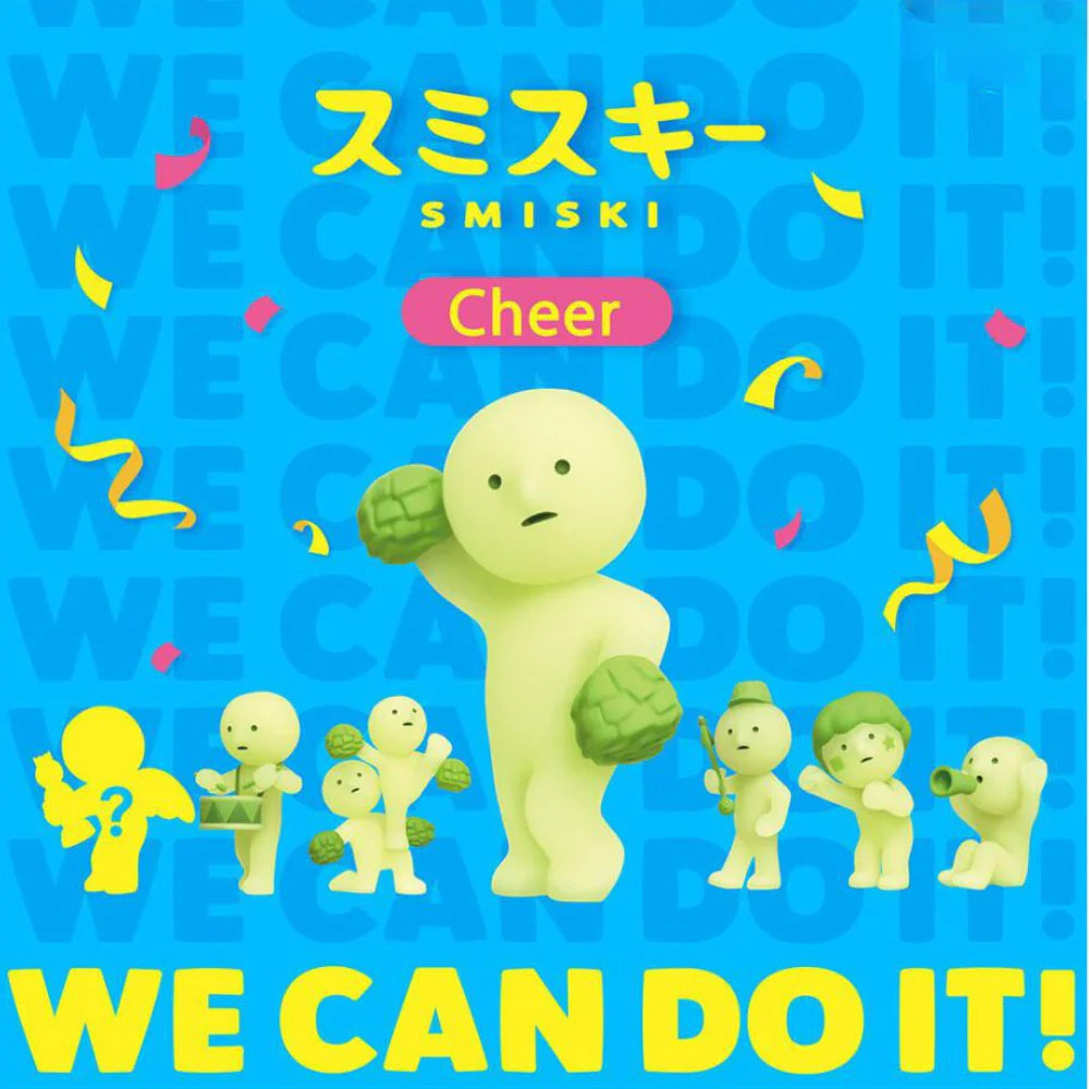 Smiski collectible figure, glow-in-the-dark mini character in quirky poses, perfect for shelves and desks.