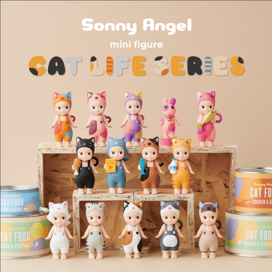 Sonny Angel collectible figure from Cat Life Series, featuring a charming mini angel design with themed headgear.
