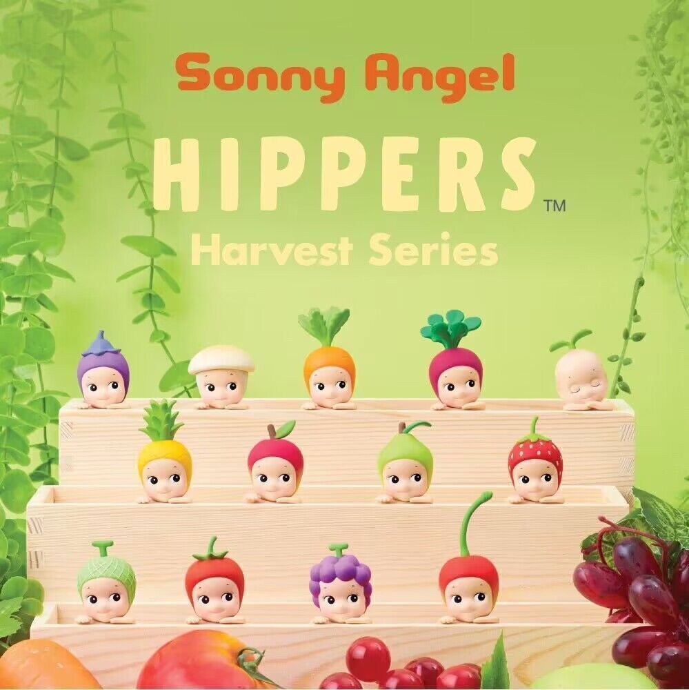 Sonny Angel collectible figure from Hippers Harvest Series, featuring a charming mini angel design with themed headgear.