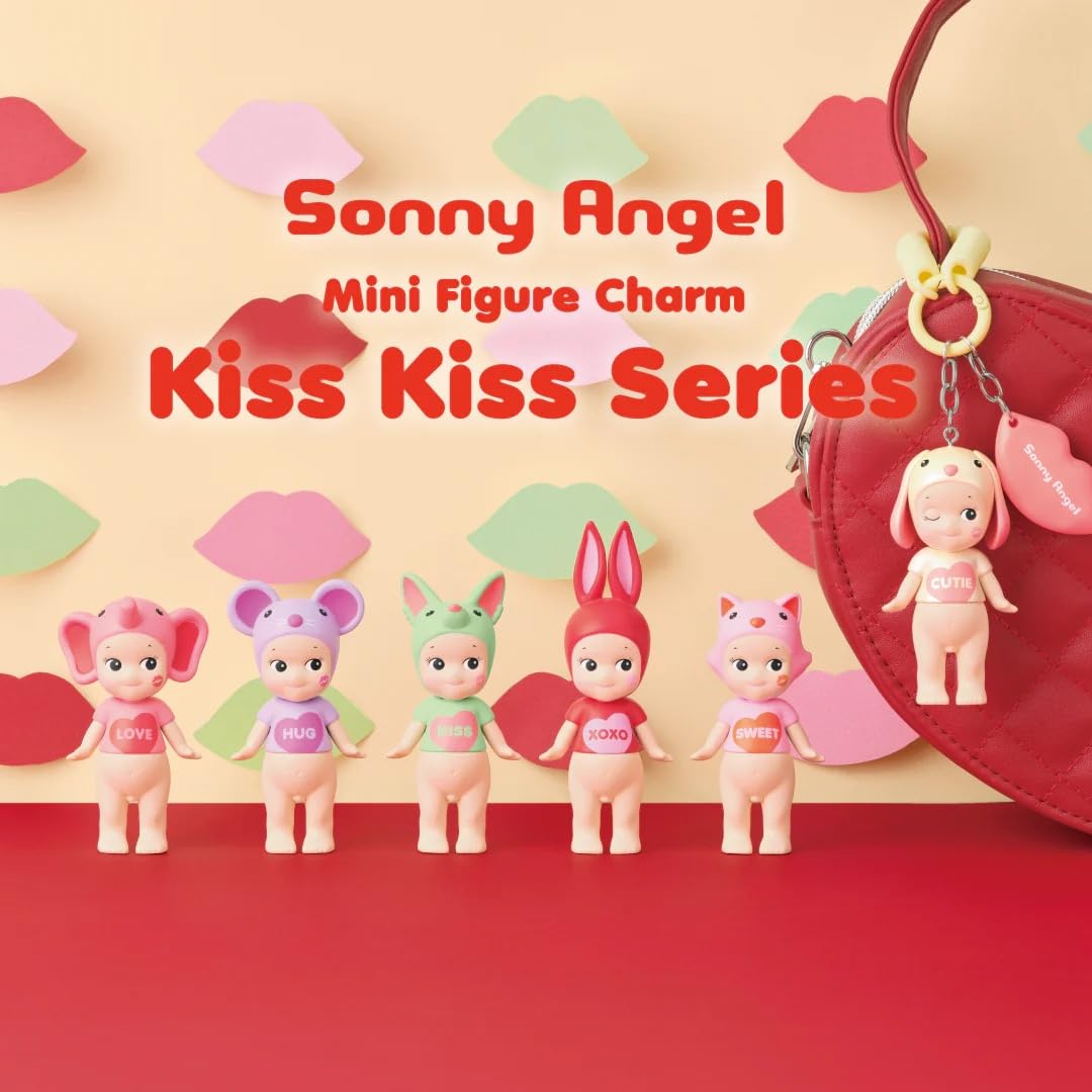 Sonny Angel collectible figure from Kiss Kiss Series, featuring a charming mini angel design with themed headgear.