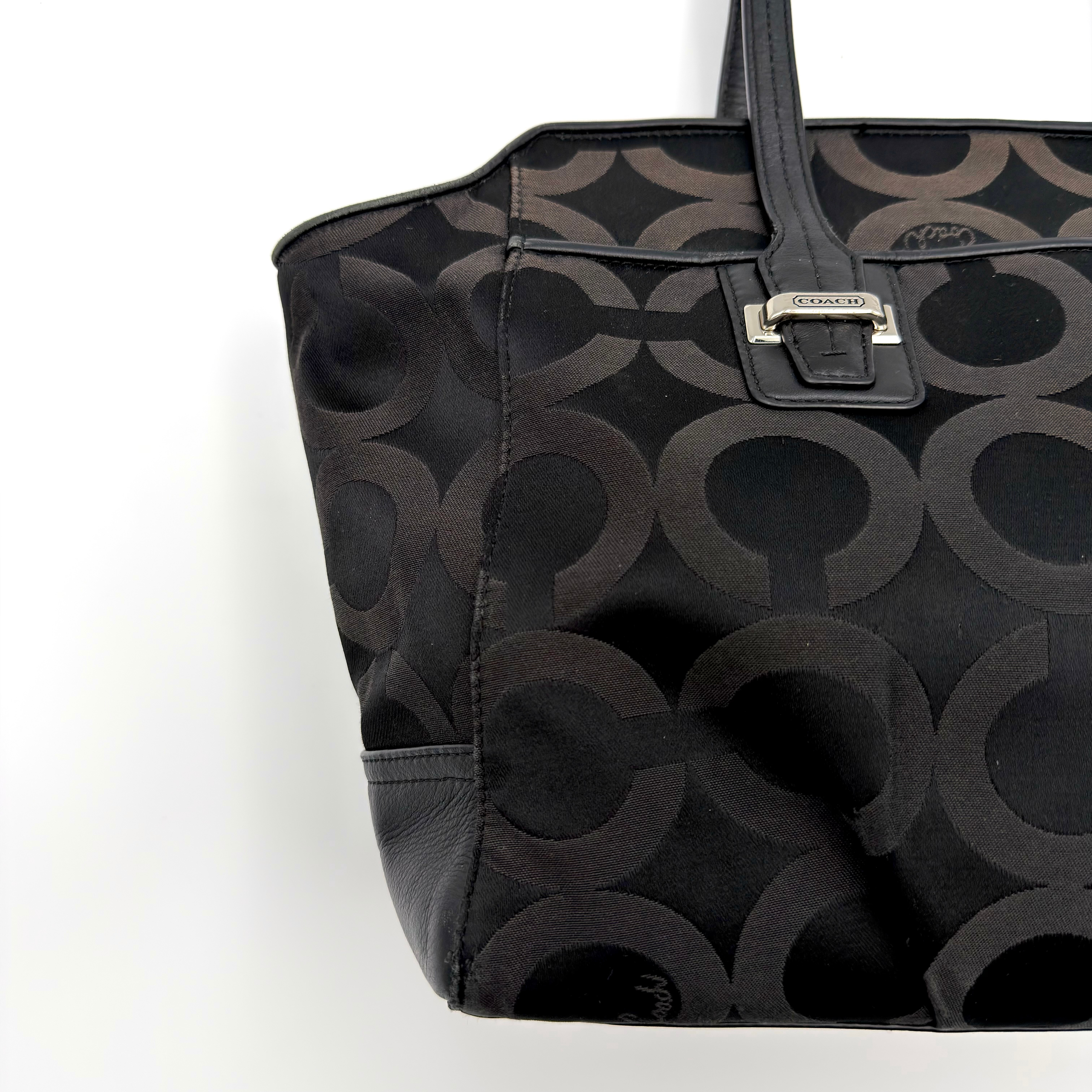 Coach Taylor OP Art Alexis Carryall Tote Bag Black